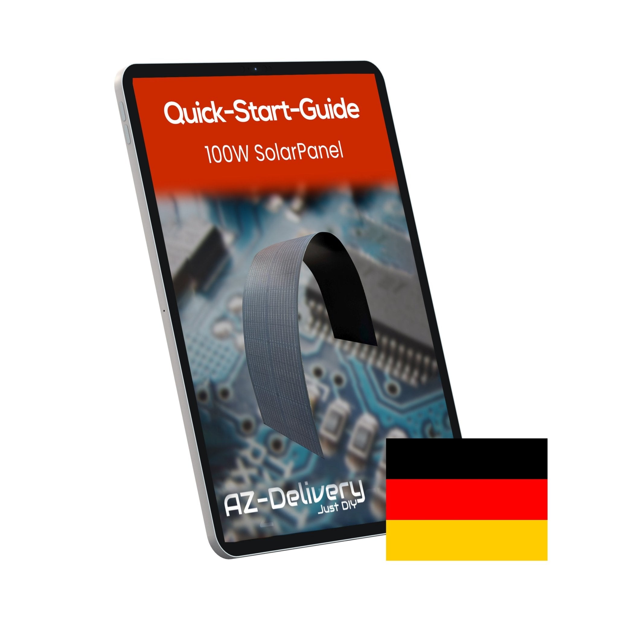 100W ETFE Flexibles Solarpanel – Monokristallines Solarmodul, Leicht & Robust, PV - Modul mit MC4 - Stecker, Ideal für Wohnmobil, Boot, Dach, Balkon, Camping & Netzunabhängige Anwendungen - AZ - Delivery