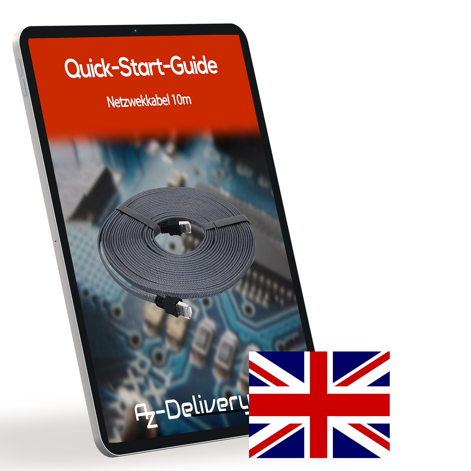 10m CAT7 Netzwerkkabel - Grau/Silber, Gigabit Ethernet LAN Kabel - 10000 Mbit/s - Highspeed Patchkabel Cat.7 Rohkabel S/FTP PIMF Schirmung - AZ - Delivery