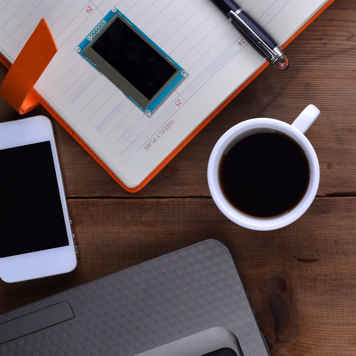 2,42" 128X64 - OLED - Anzeigemodul SPI - 2.42 Zoll OLED Bildschirm kompatibel mit Arduino UNO R3 - Weiße Schrift OLED - AZ - Delivery