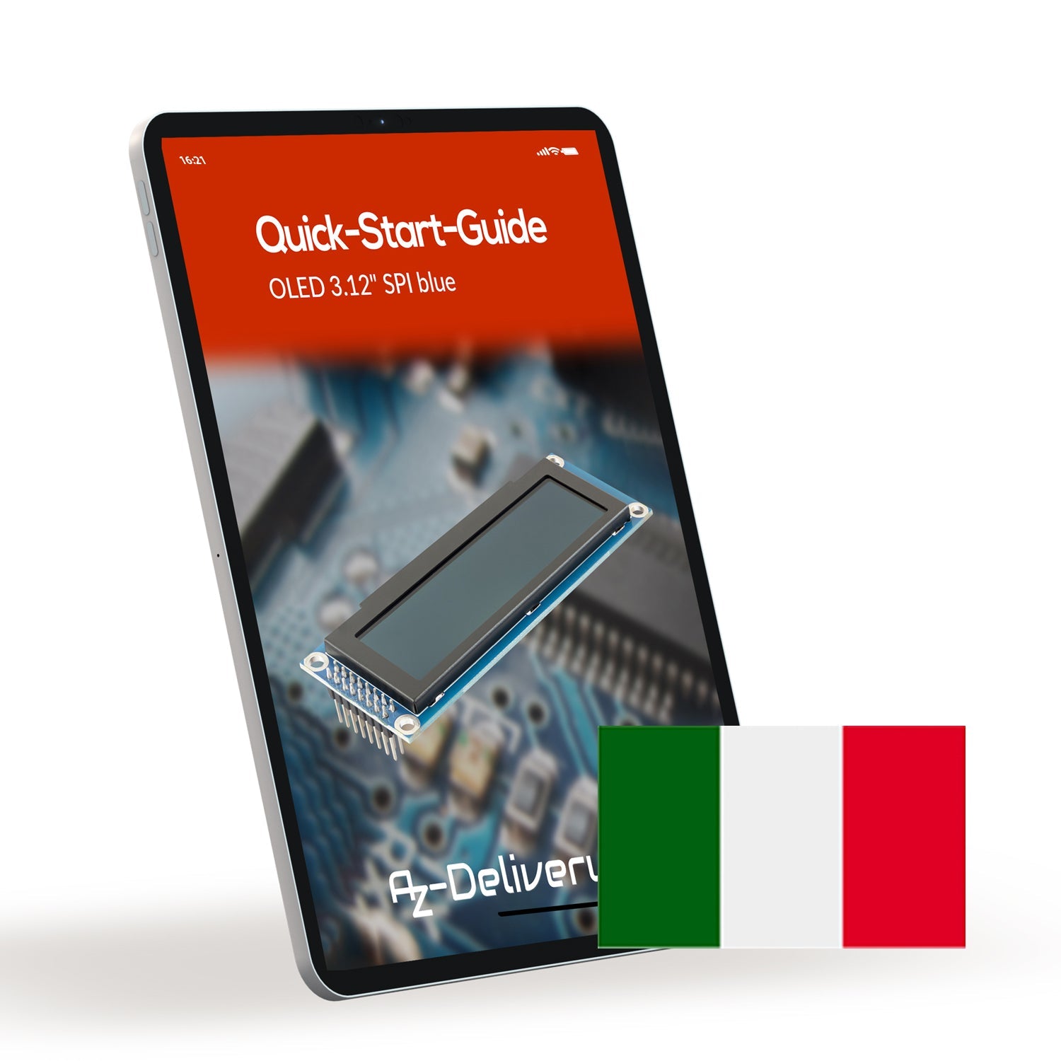 3,12" OLED Display 256x64 mit SSD1322 Controller, SPI - Unterstützung kompatibel mit ESP32S3, Arduino Giga & SSH1106 - Blau - AZ - Delivery