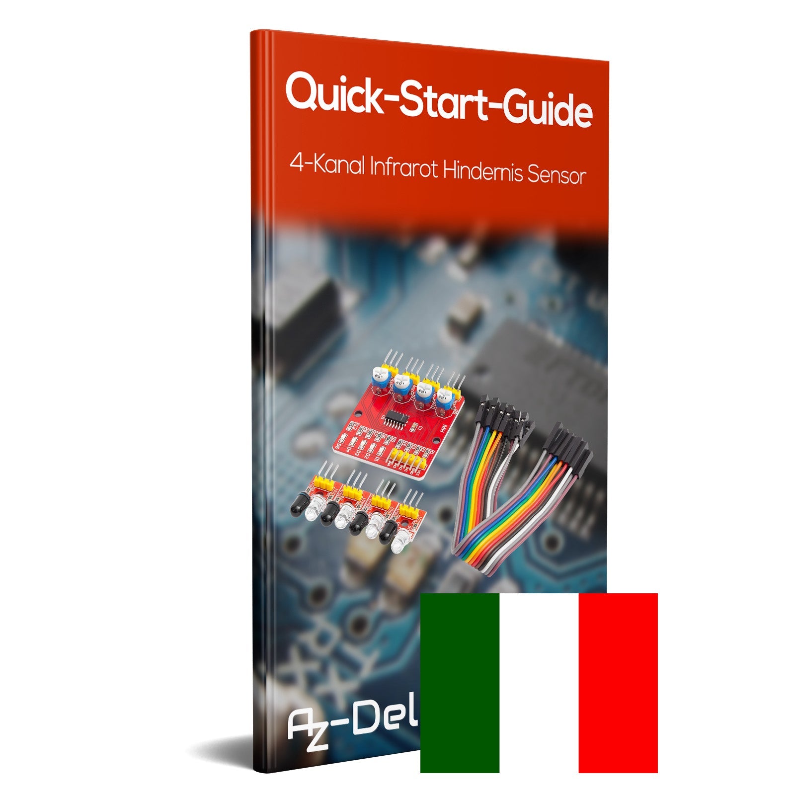 4 - Kanal Infrarot Hindernis Sensor mit digitalem Ausgang und einstellbarer Sensitivität u.a. für Robot Cars - AZ - Delivery