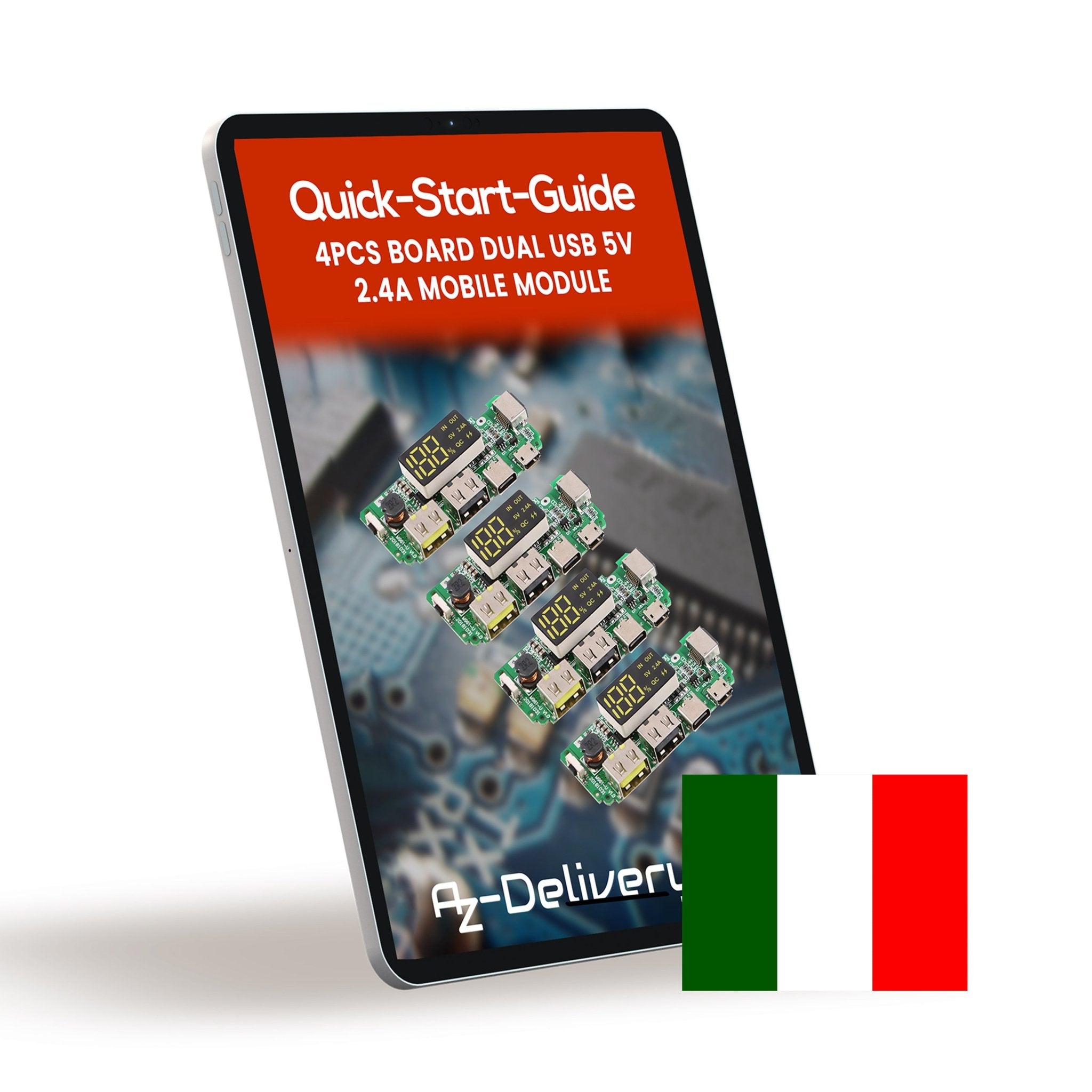 4pcs 18650 - Board Dual USB 5V 2.4A Mobilmodul 18650 - Lithium - Batterie - Ladegerät - Board mit Überladungs - und Kurzschlussschutz DIY USB - Board - AZ - Delivery