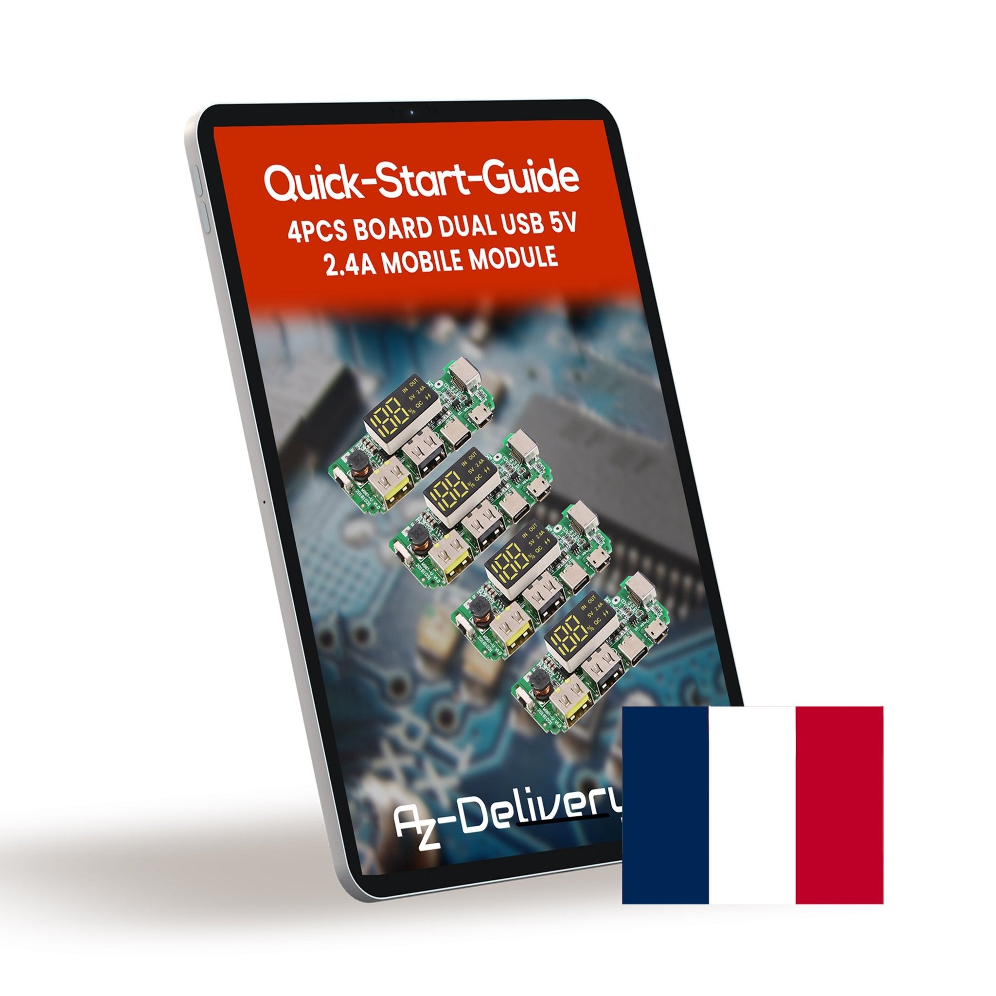 4pcs 18650 - Board Dual USB 5V 2.4A Mobilmodul 18650 - Lithium - Batterie - Ladegerät - Board mit Überladungs - und Kurzschlussschutz DIY USB - Board - AZ - Delivery