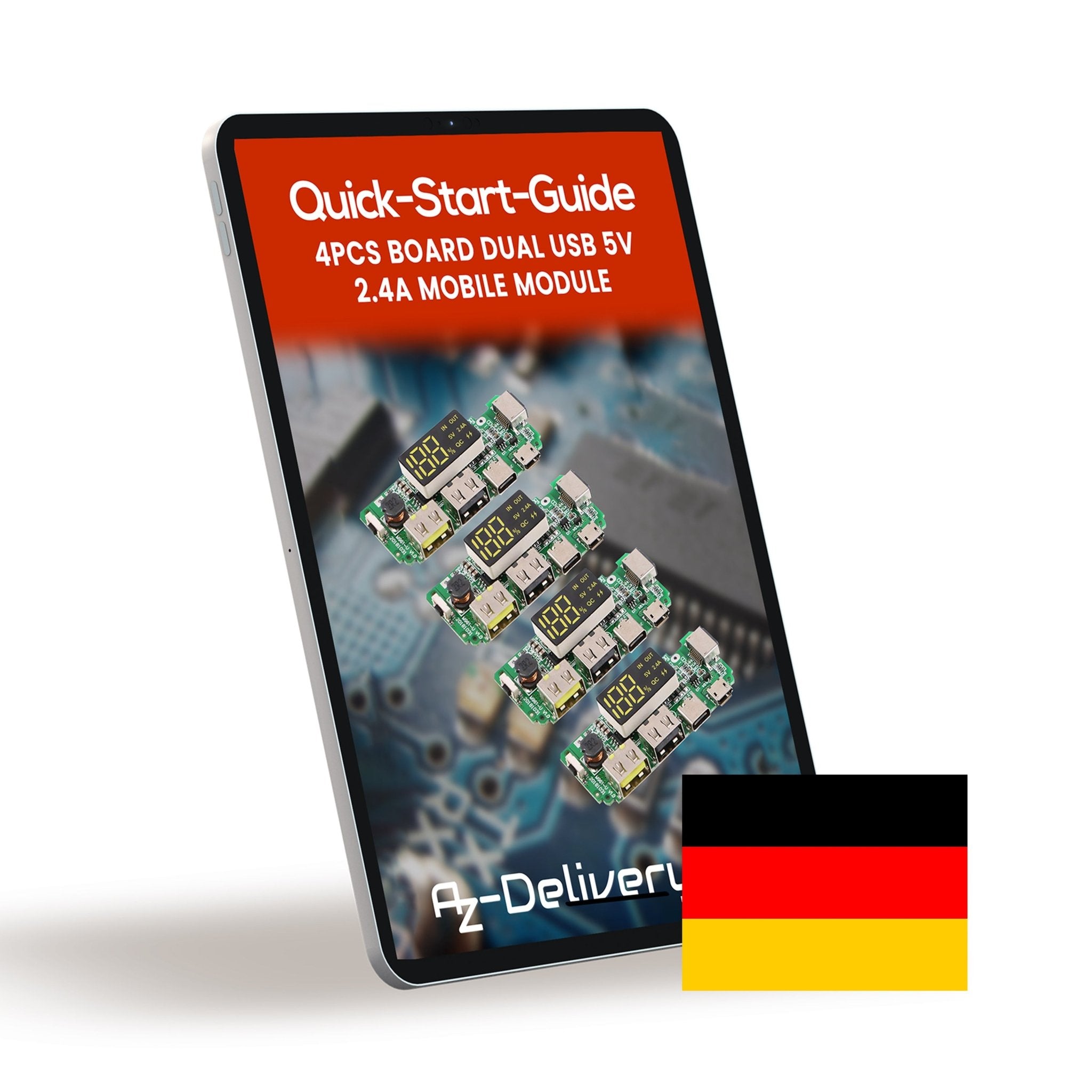 4pcs 18650 - Board Dual USB 5V 2.4A Mobilmodul 18650 - Lithium - Batterie - Ladegerät - Board mit Überladungs - und Kurzschlussschutz DIY USB - Board - AZ - Delivery