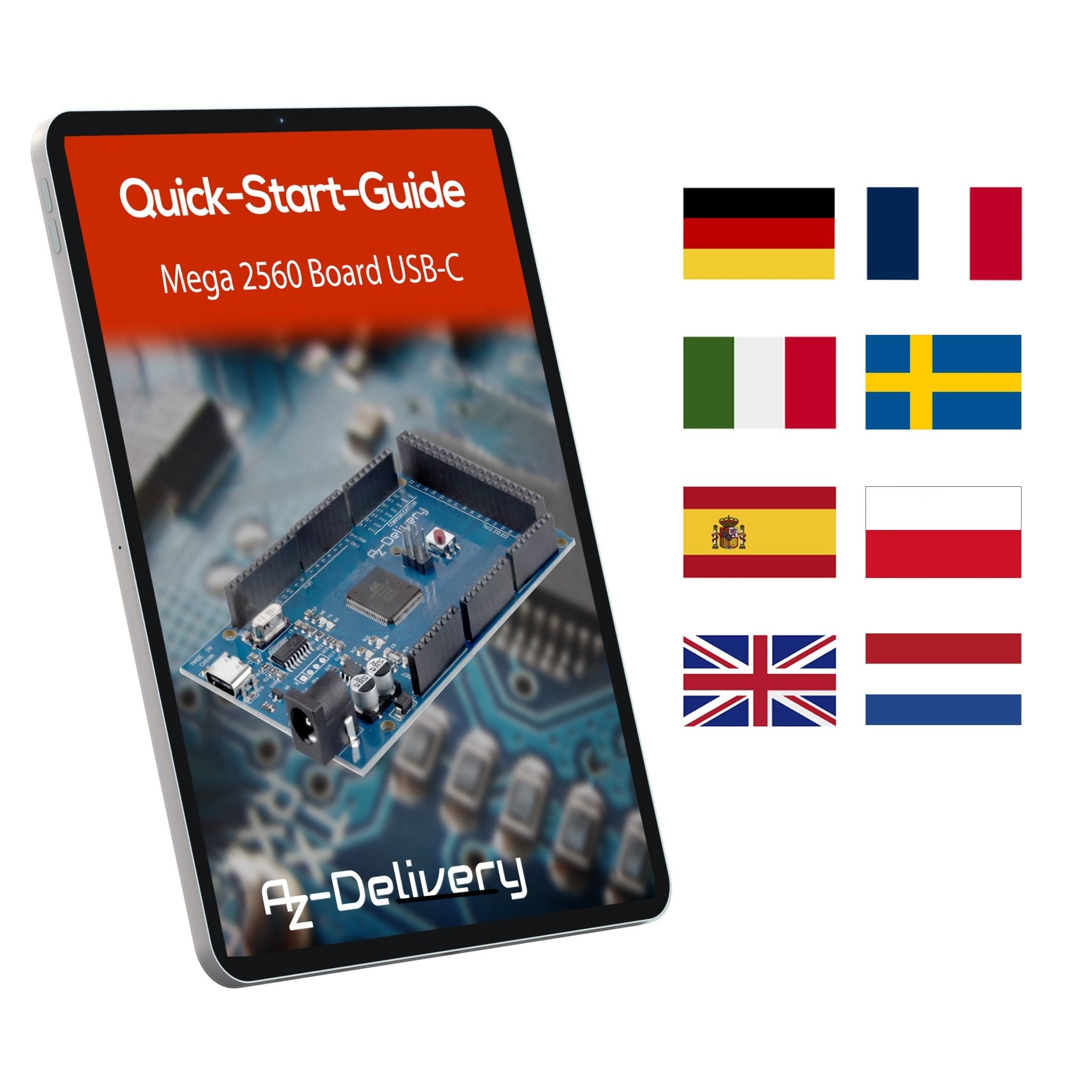 AZ - MEGA2560 - Board Mikrokontroller mit USB - C Anschluss Entwicklungsboard kompatibel mit Arduino - AZ - Delivery