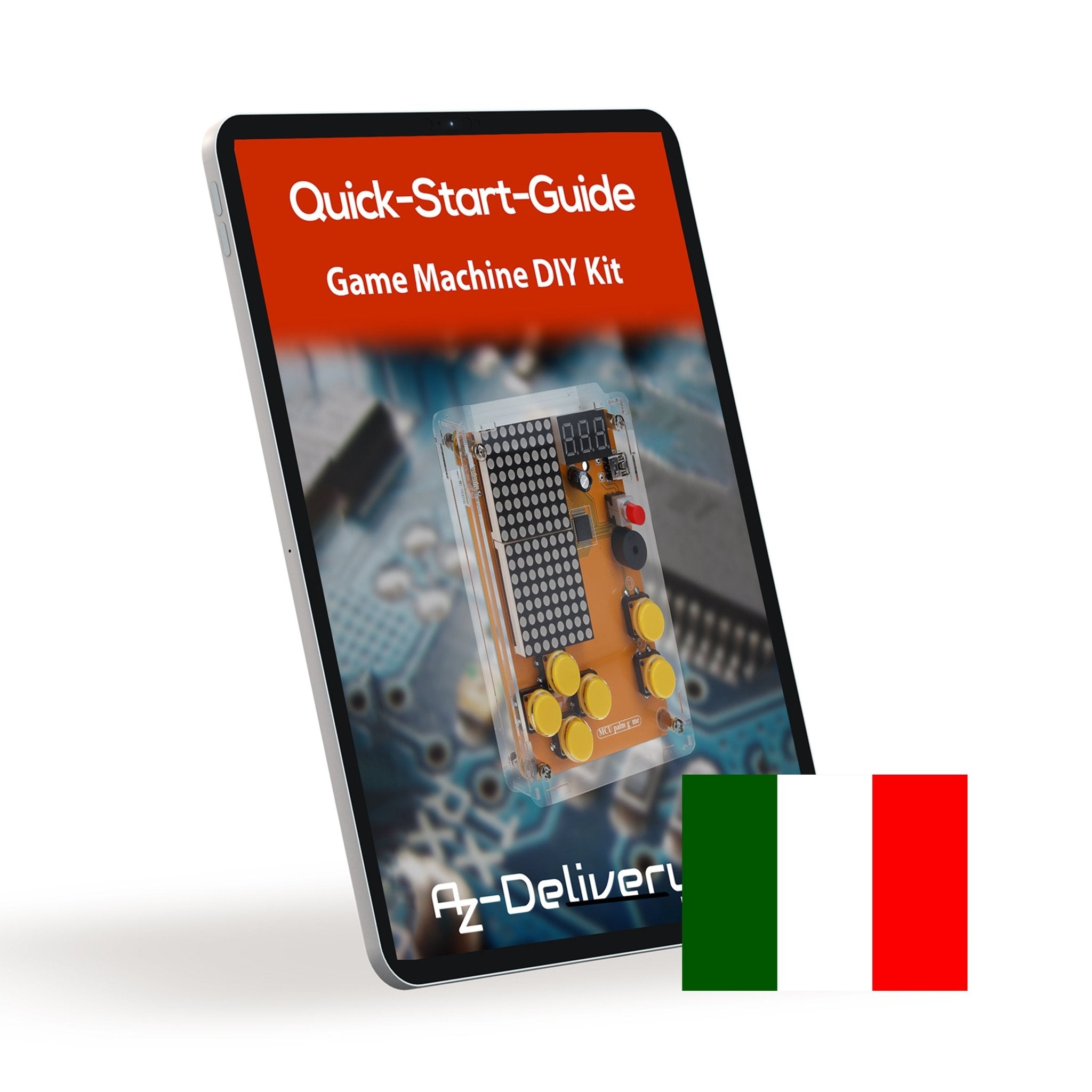 DIY Elektronik Bausatz - Spielekonsole mit transparenten Gehäuse, Retro Handheld Elektronik Kit für Anfänger & Fortgeschrittene, Lötset zum Löten Lernen & Basteln mit LED - Matrix und Punktanzeige - AZ - Delivery