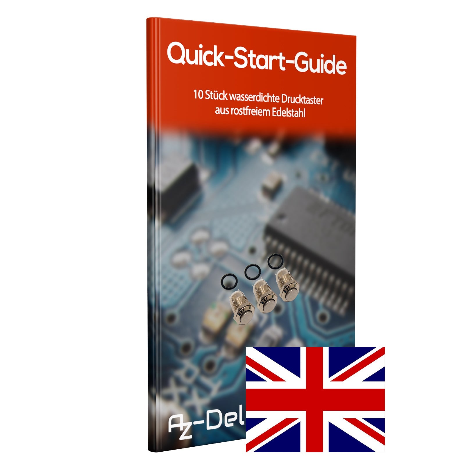 Drucktaster bis 36V, wasserdicht für Hupenknopfschalter, Türklingelschalter, Netzschalter, elektrische Geräte 12mm Durchmesser - AZ - Delivery