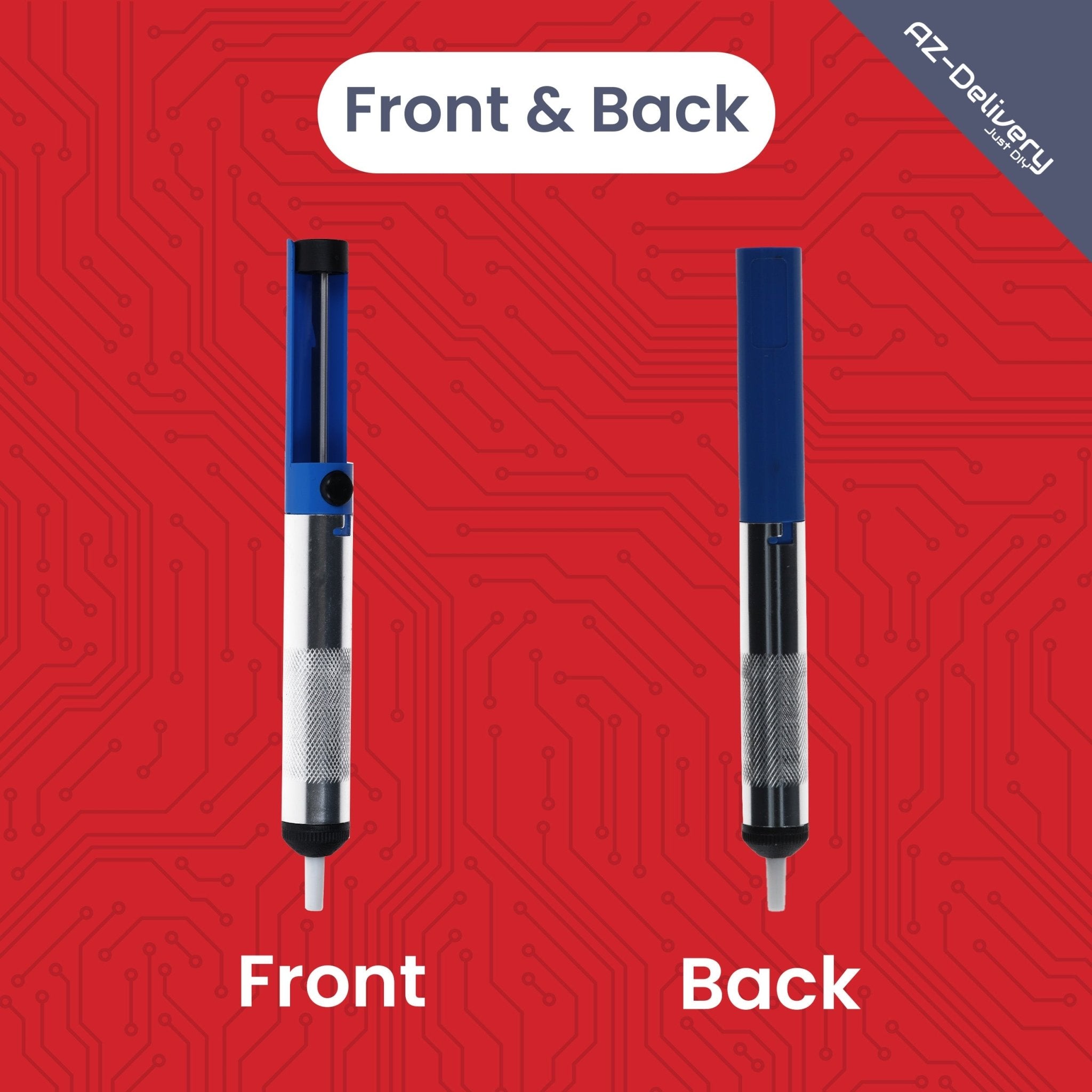 Entlötpumpe Lötpumpe Lötsauger Desoldering Pump – Lötzinn Entferner für Elektronik & Platinen – Manuelle Vakuum Entlötwerkzeug mit Hitzebeständiger Düse – Lötzubehör für Reparaturen & DIY - AZ - Delivery