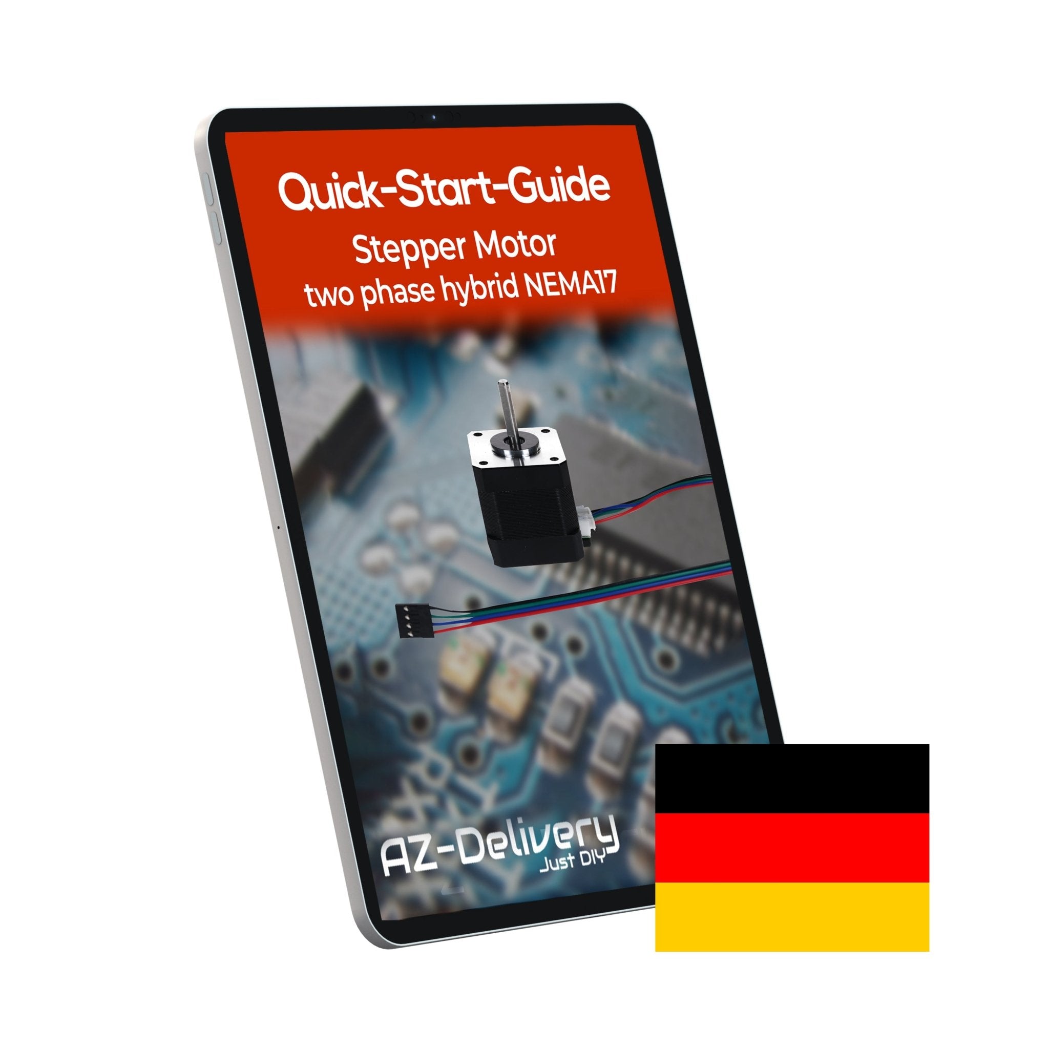 NEMA 17 Schrittmotor 12V 28Nm 1.8° 2 - Phasen Hybrid Stepper Motor mit 1m Kabel, kompatibel mit Arduino, 3D - Druckern, CNC - Maschinen und Robotik - AZ - Delivery