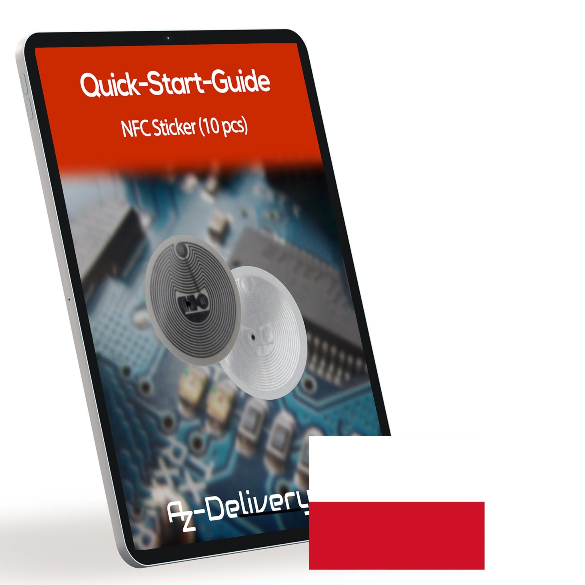 NFC Tag Sticker NTAG215 540 Byte Speicher, Wiederverwendbar & Voll Programmierbar - AZ - Delivery