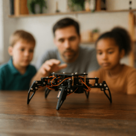Quadruped Bionic Spider Robot Kit mit ESP8266 - Controller - Board | Unterstützt Arduino und ACECode Programmierung - AZ - Delivery