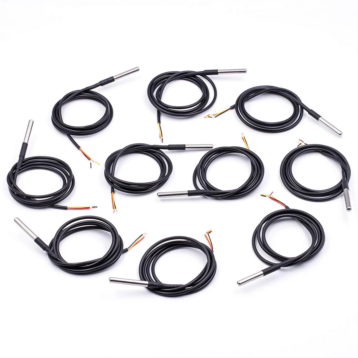 1m Kabel DS18B20 digitaler Edelstahl Temperatursensor Temperaturfühler, wasserdicht kompatibel mit Arduino und Raspberry Pi