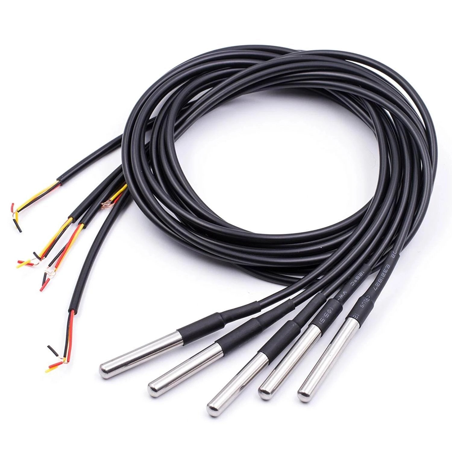 1m Kabel DS18B20 digitaler Edelstahl Temperatursensor Temperaturfühler, wasserdicht kompatibel mit Arduino und Raspberry Pi