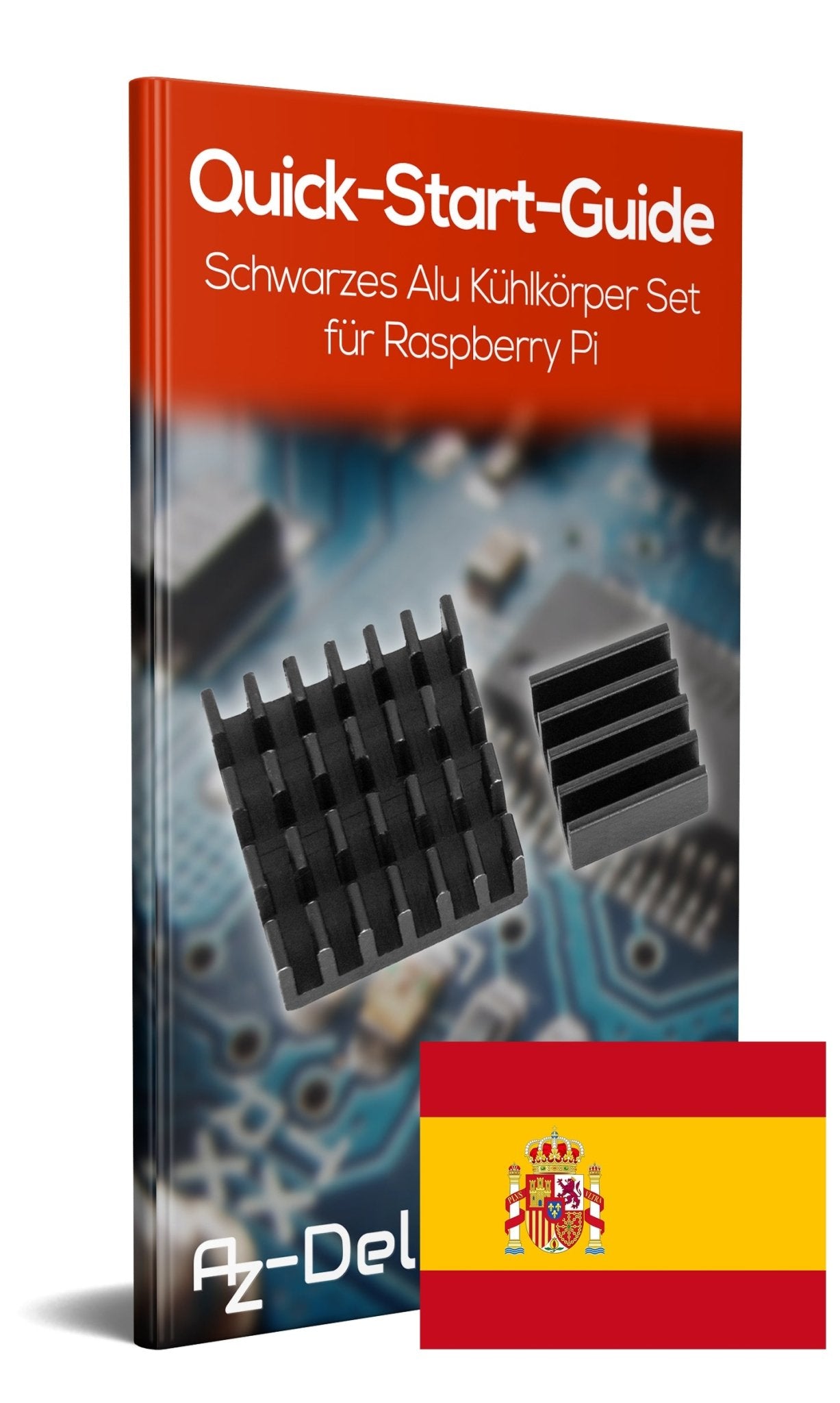 Frambuesa Pi - 3 - B, refrigerador de aluminio negro.