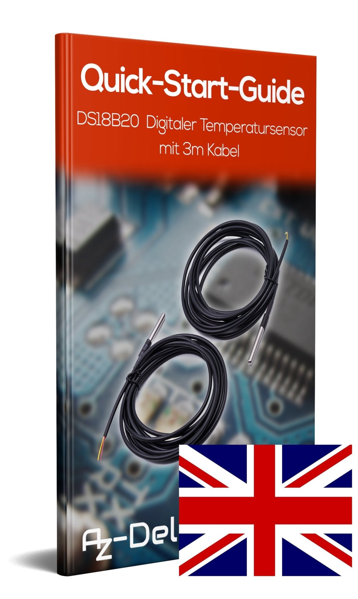 3M cable DS18B20 digital stainless steel waterproof temperature sensor for Arduino and Raspberry Pi