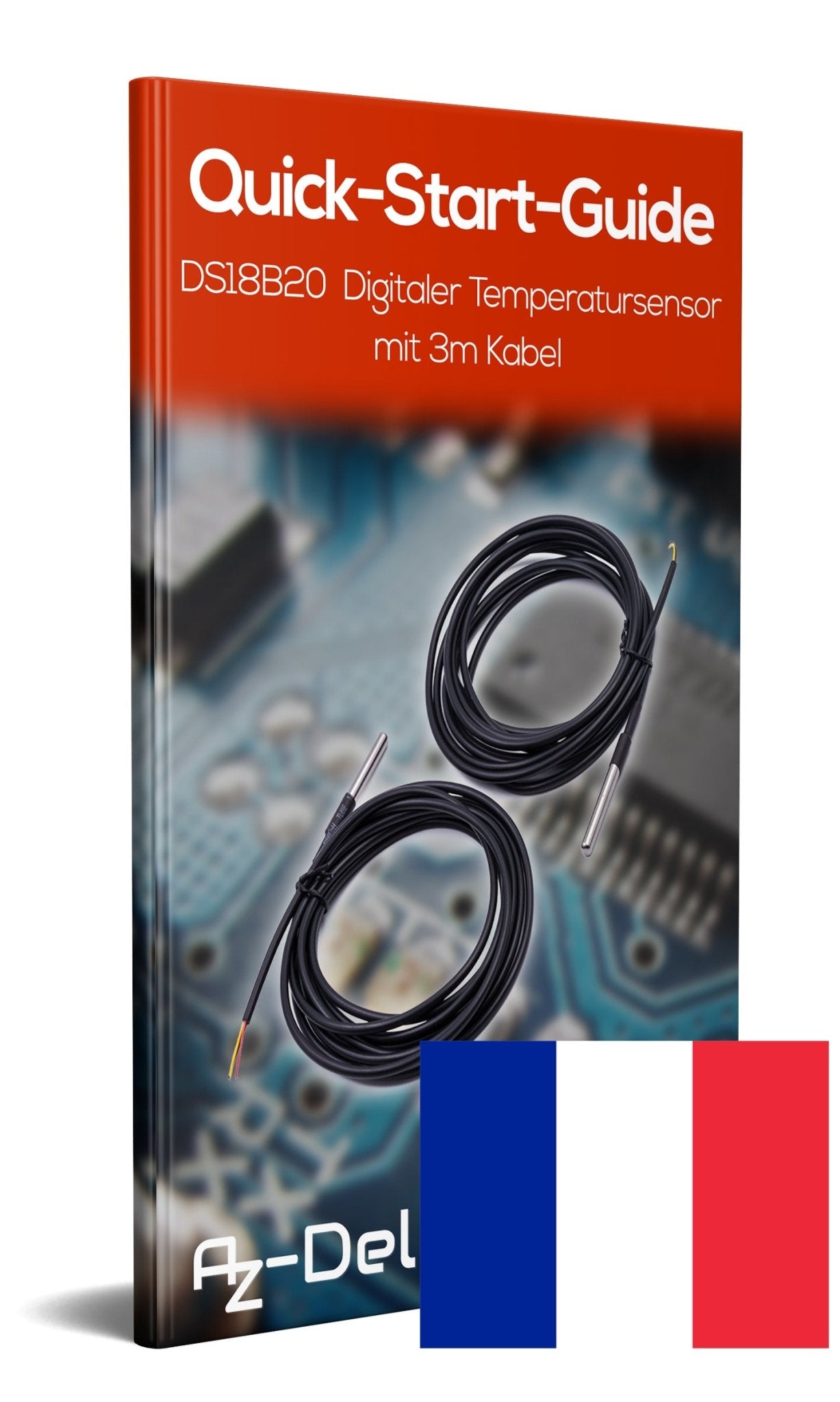 3M cable DS18B20 digital stainless steel waterproof temperature sensor for Arduino and Raspberry Pi