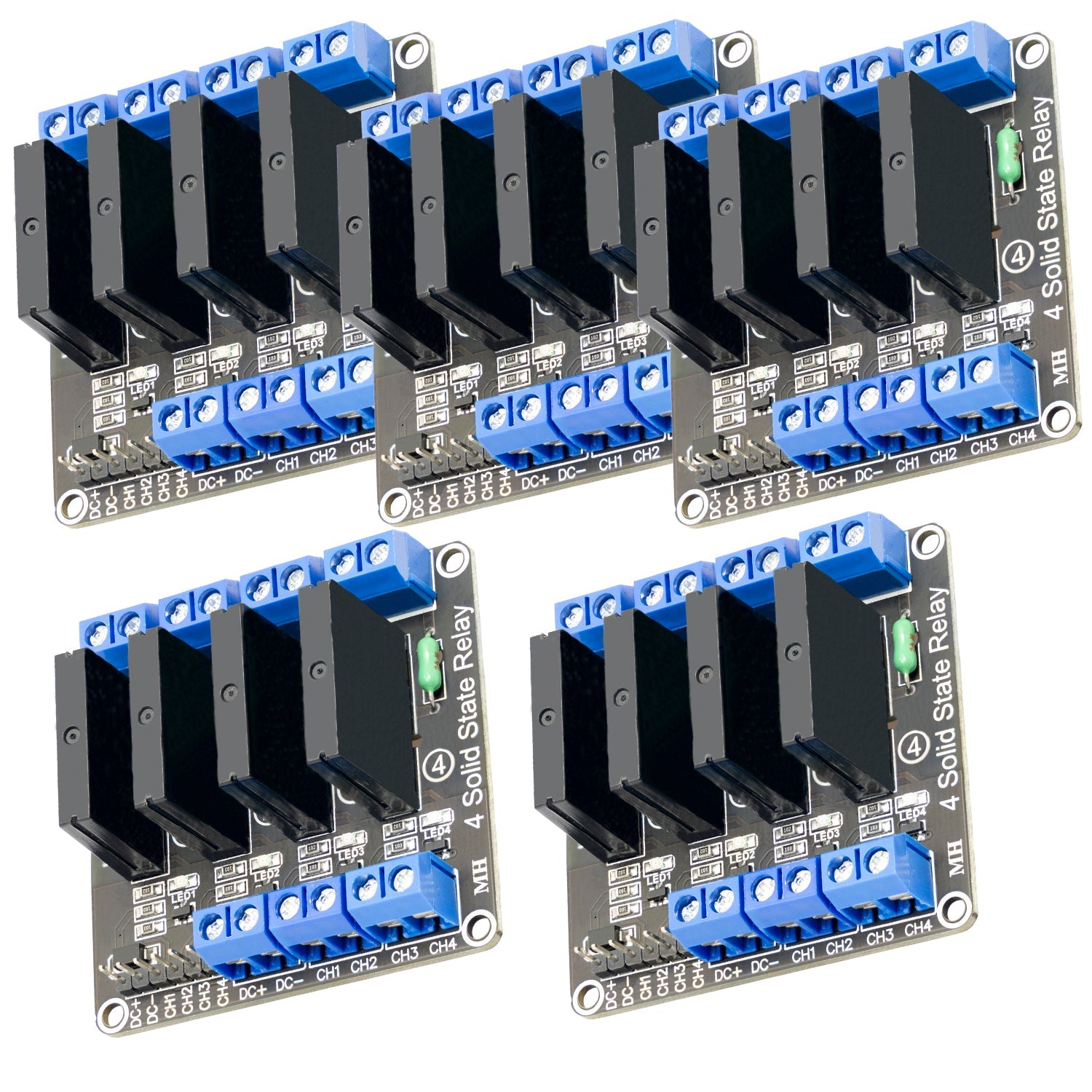 4 Channel Solid State Relay 5V DC Low Level Trigger Power Switch Compatible with Arduino and Raspberry Pi