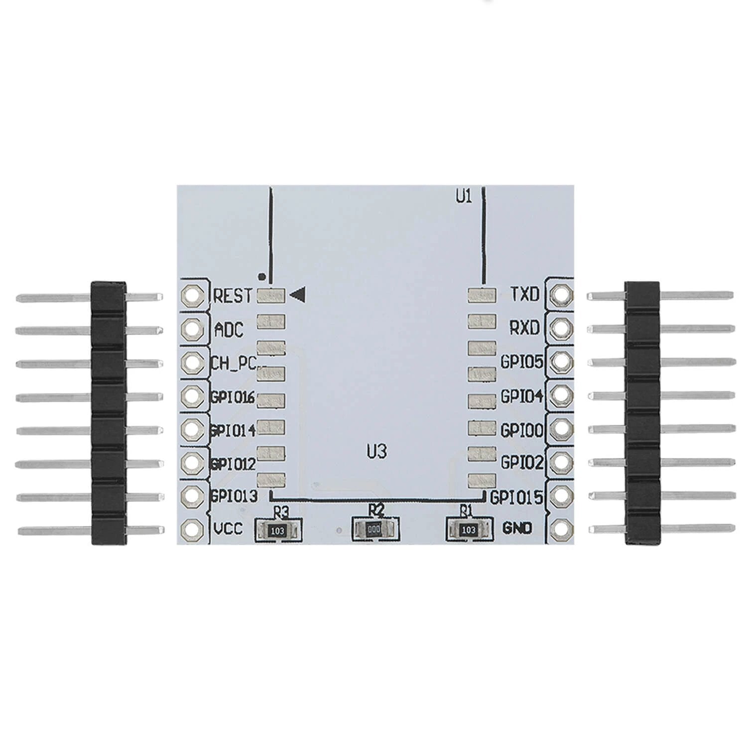 Adapterplatte für ESP8266 (Breakout) ESP8266-12E / 12F, ESP-07 und ESP-08 für optimales WLAN kompatibel - AZ-Delivery