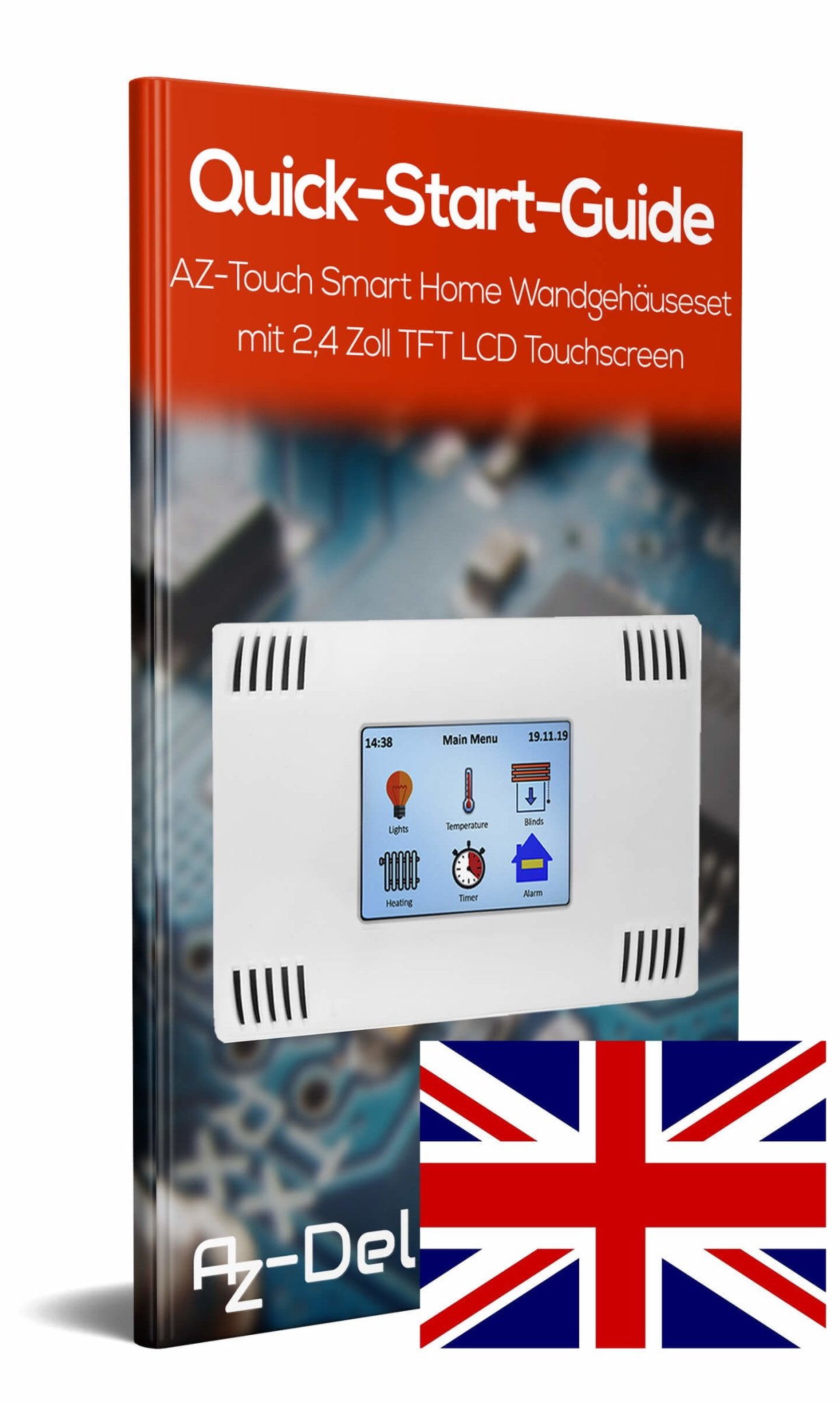 AZ-Touch MOD Wandgehäuseset mit 2,4 Zoll Touchscreen für ESP8266 und ESP32 - AZ-Delivery