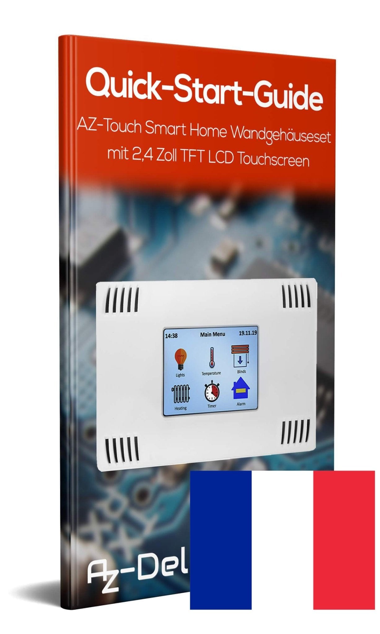 AZ-Touch MOD Wandgehäuseset mit 2,4 Zoll Touchscreen für ESP8266 und ESP32 - AZ-Delivery