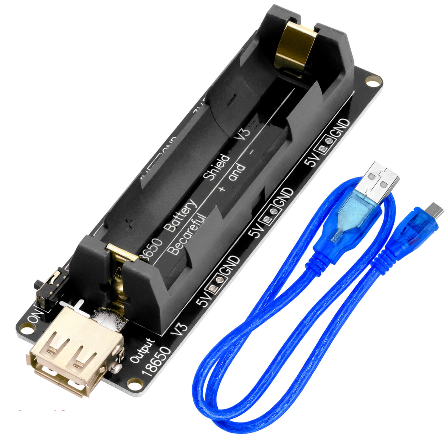 Battery Expansion Shield 18650 V3 inkl. USB Kabel - AZ-Delivery