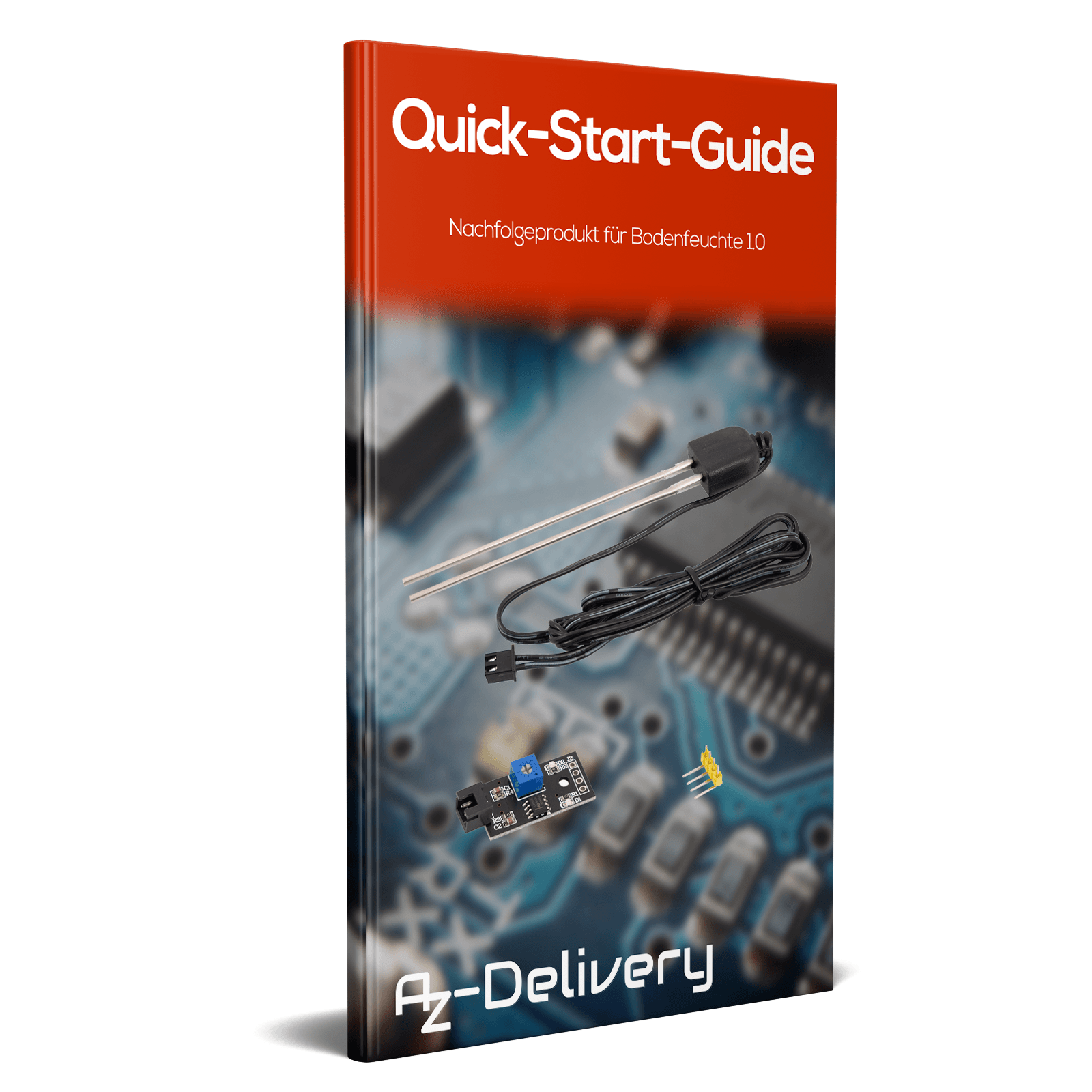 Bodenfeuchtesensor, Pflanzen-Feuchte-Messgerät mit korrosionsbeständiger Sonde kompatibel mit Arduino und Raspberry Pi - AZ-Delivery