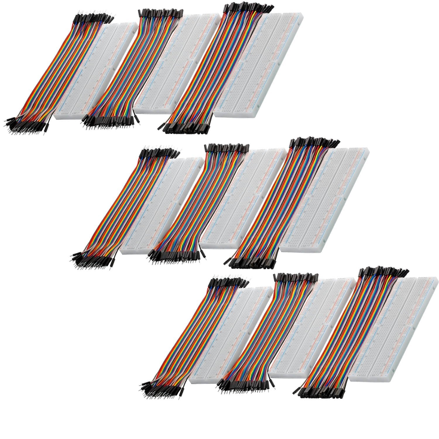 Breadboard Kit - 3x Jumper Wire m2m/f2m/f2f + 3er Set MB102 Breadbord kompatibel mit Arduino und Raspberry Pi - AZ-Delivery