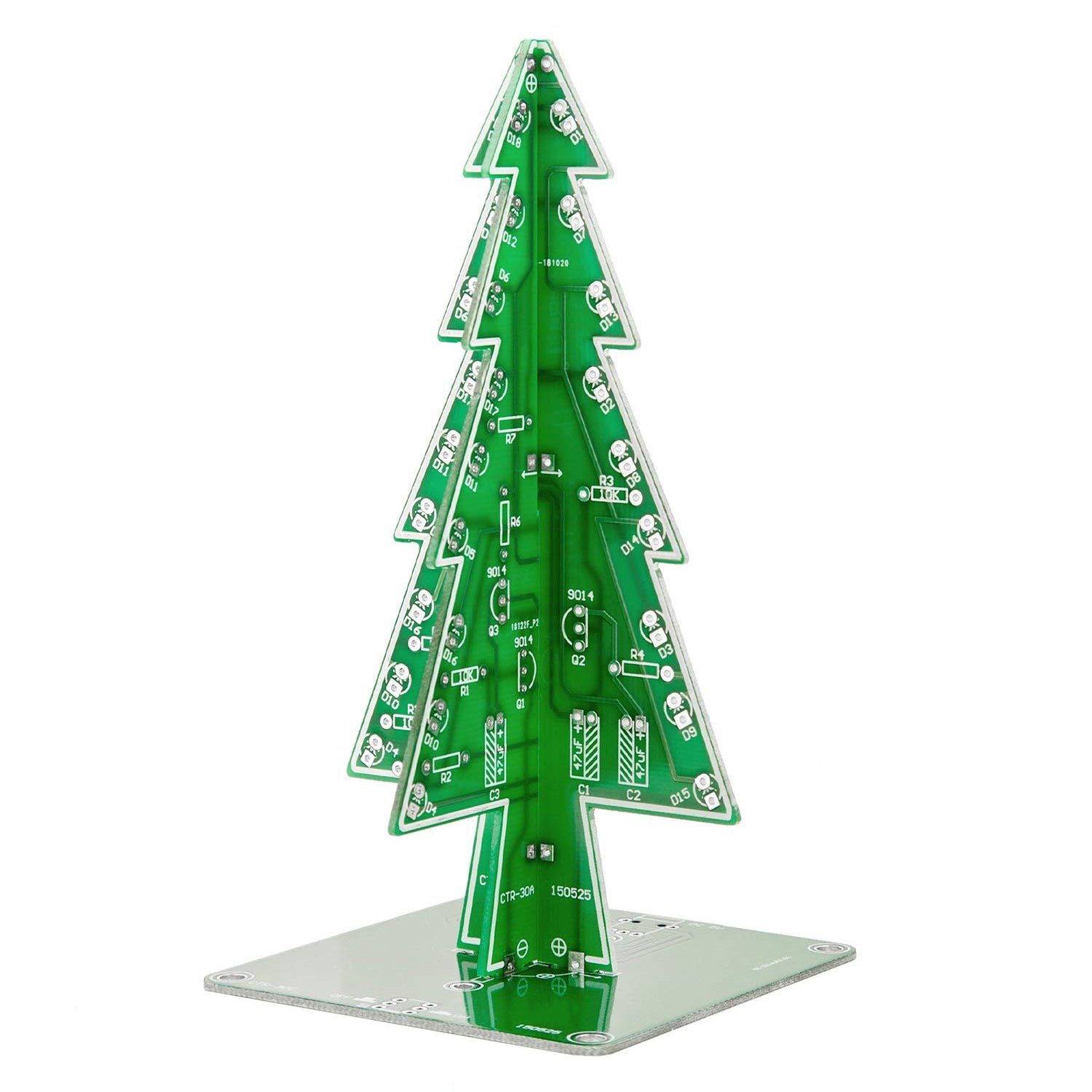 DIY LED Weihnachtsbaum Kit zum Löten mit bunt blinkenden Lichtern - AZ-Delivery