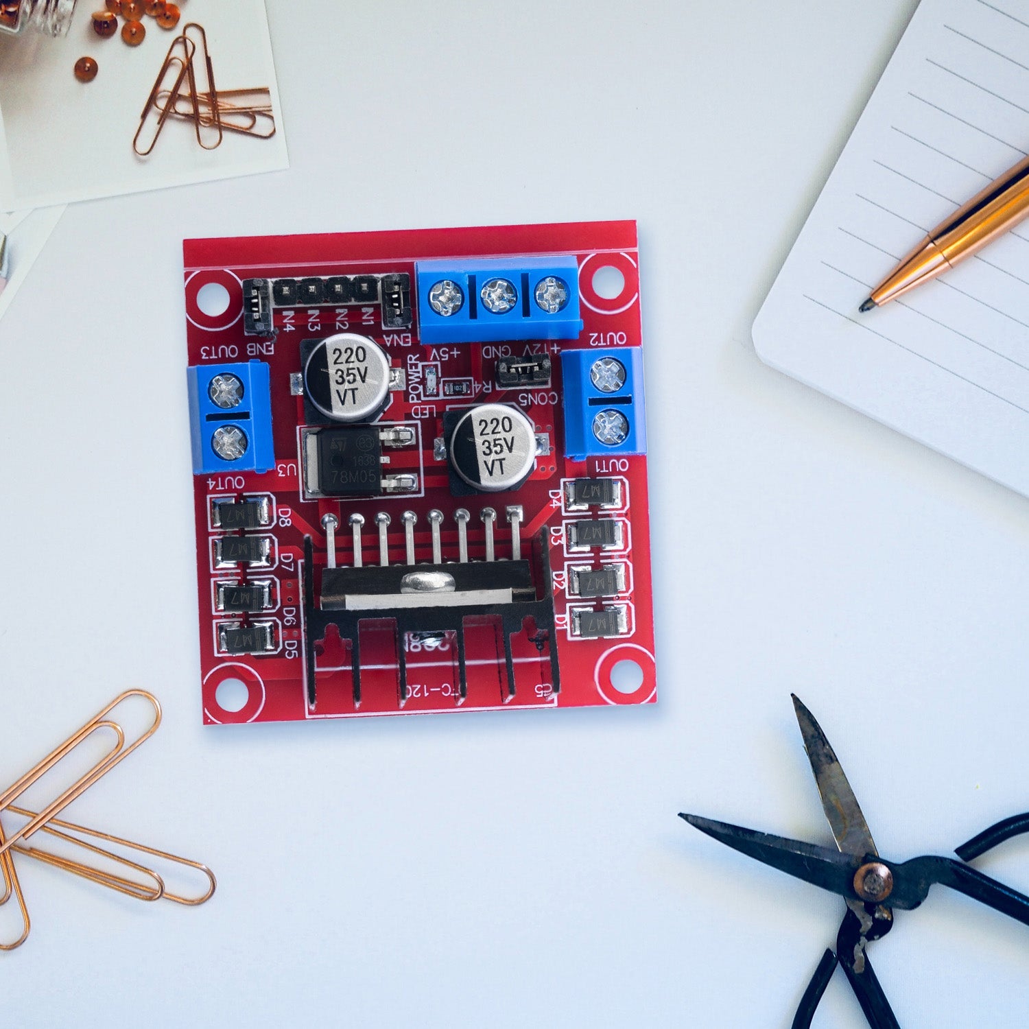 Doppel H-Brücke DC Motor Controller Board Modul AZ-L298N | kompatibel mit Arduino - AZ-Delivery