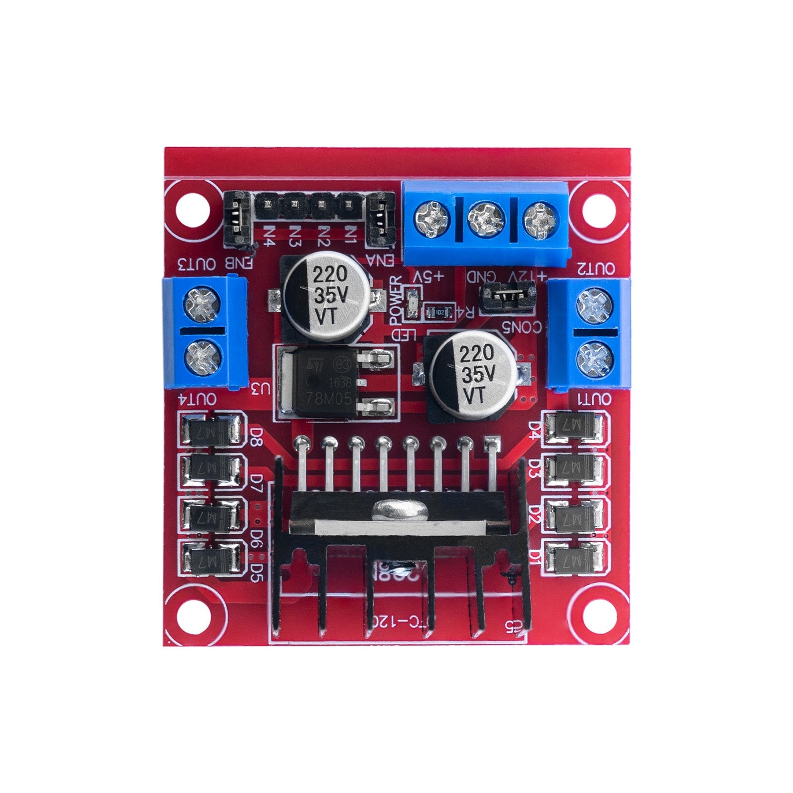 Doppel H-Brücke DC Motor Controller Board Modul AZ-L298N | kompatibel mit Arduino - AZ-Delivery
