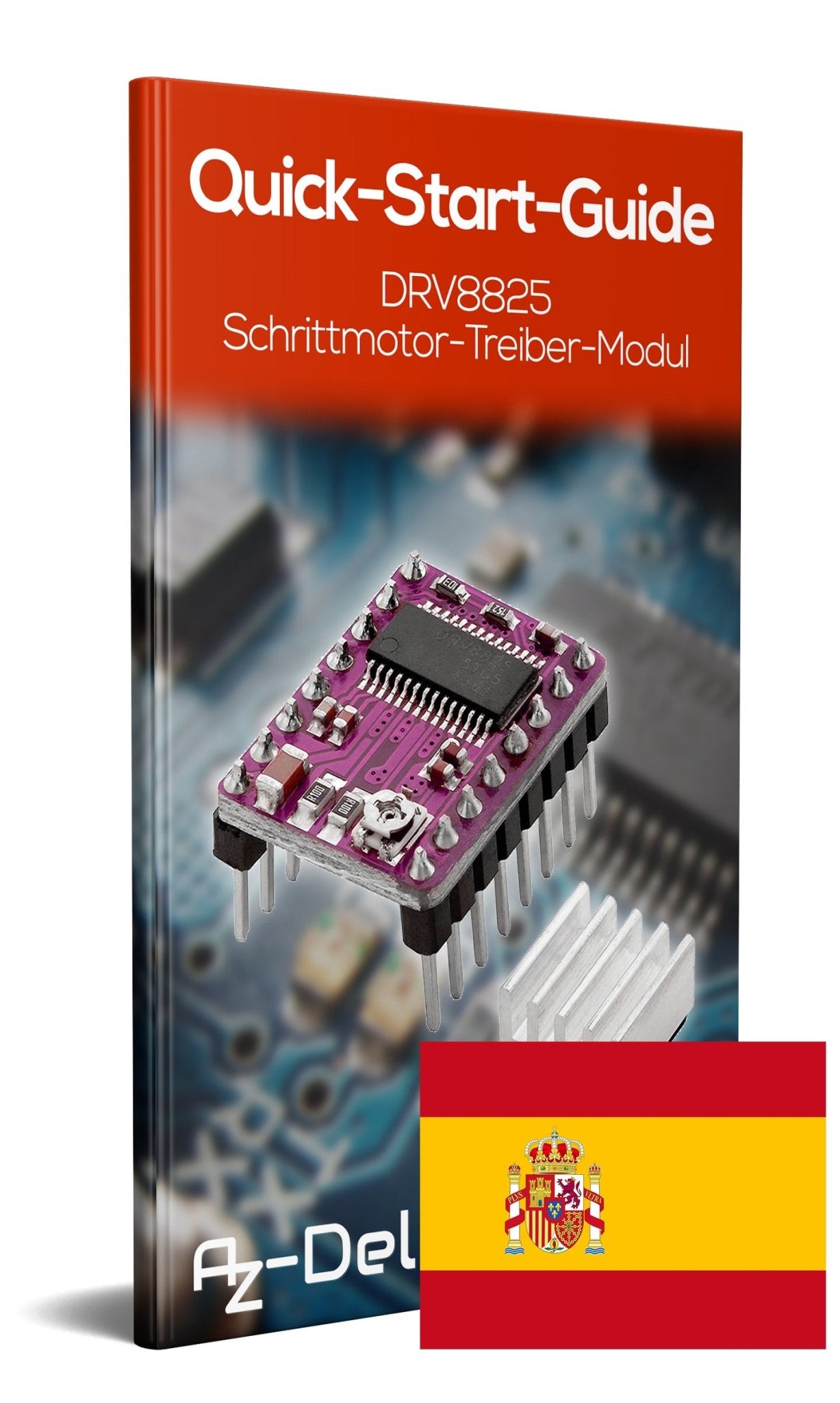DRV8825 Schrittmotor-Treiber-Modul mit Kühlkörper, z.B. für RAMPS 1.4, CNC-Shield, 3D Drucker, Prusa Mendel - AZ-Delivery