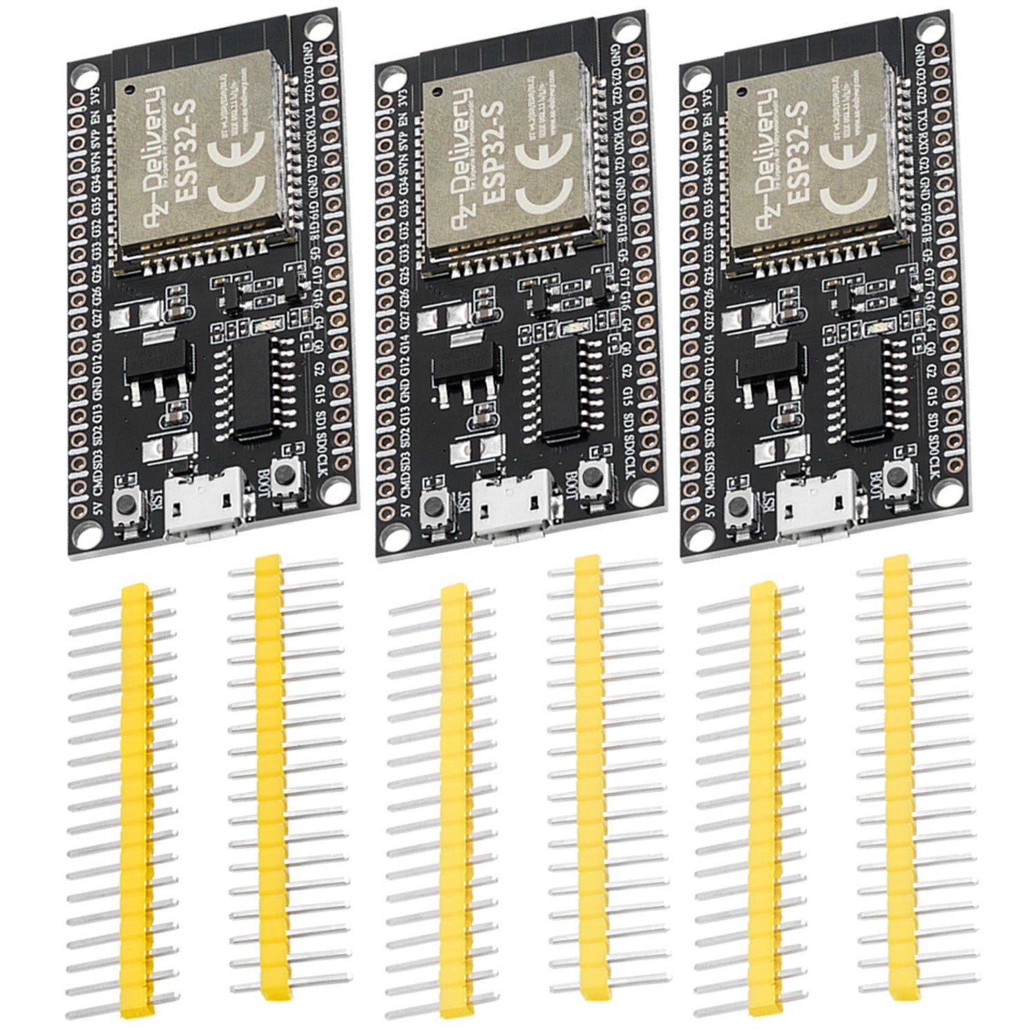 ESP32S Dev Kit C unverlötet NodeMCU Module WLAN WiFi Development Board mit CH340 und kompatibel mit Arduino - AZ-Delivery