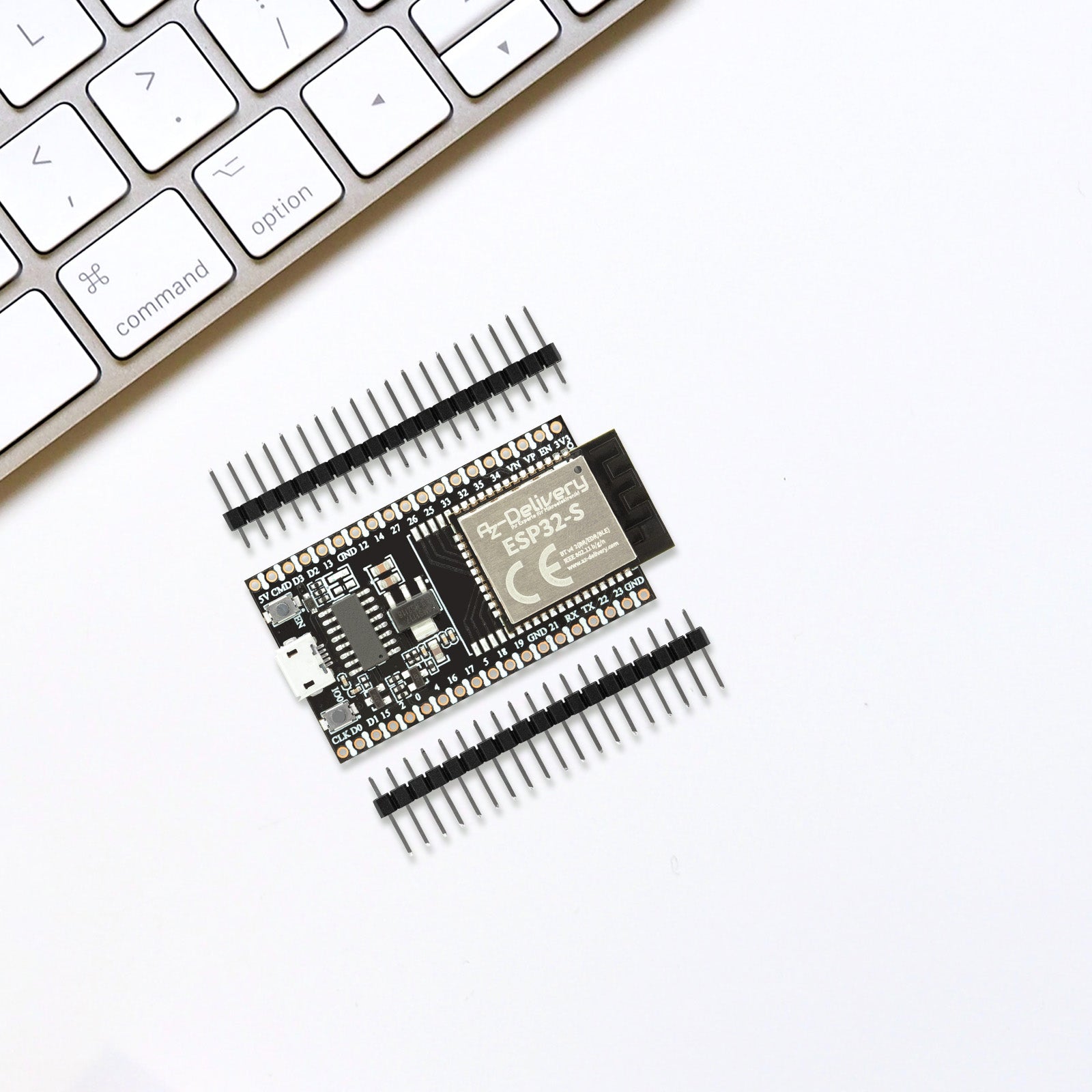 ESP32S Dev Kit C V4 NodeMCU WLAN Development Board unverlötet kompatibel mit Arduino (Nachfolger Modul von ESP32S Dev Kit C) - AZ-Delivery