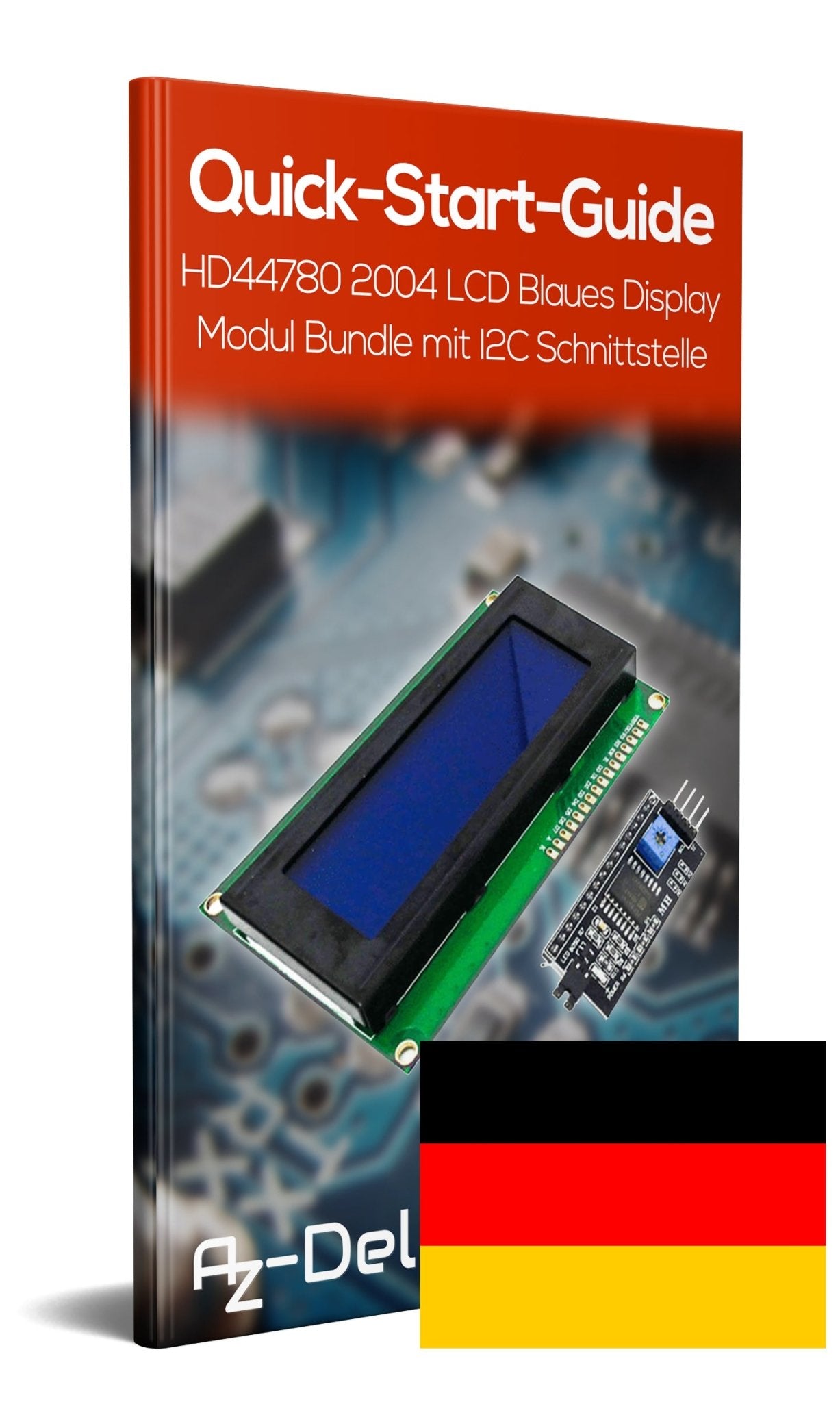 HD44780 2004 LCD Display Bundle 4x20 Zeichen mit I2C Schnittstelle Blau - AZ-Delivery