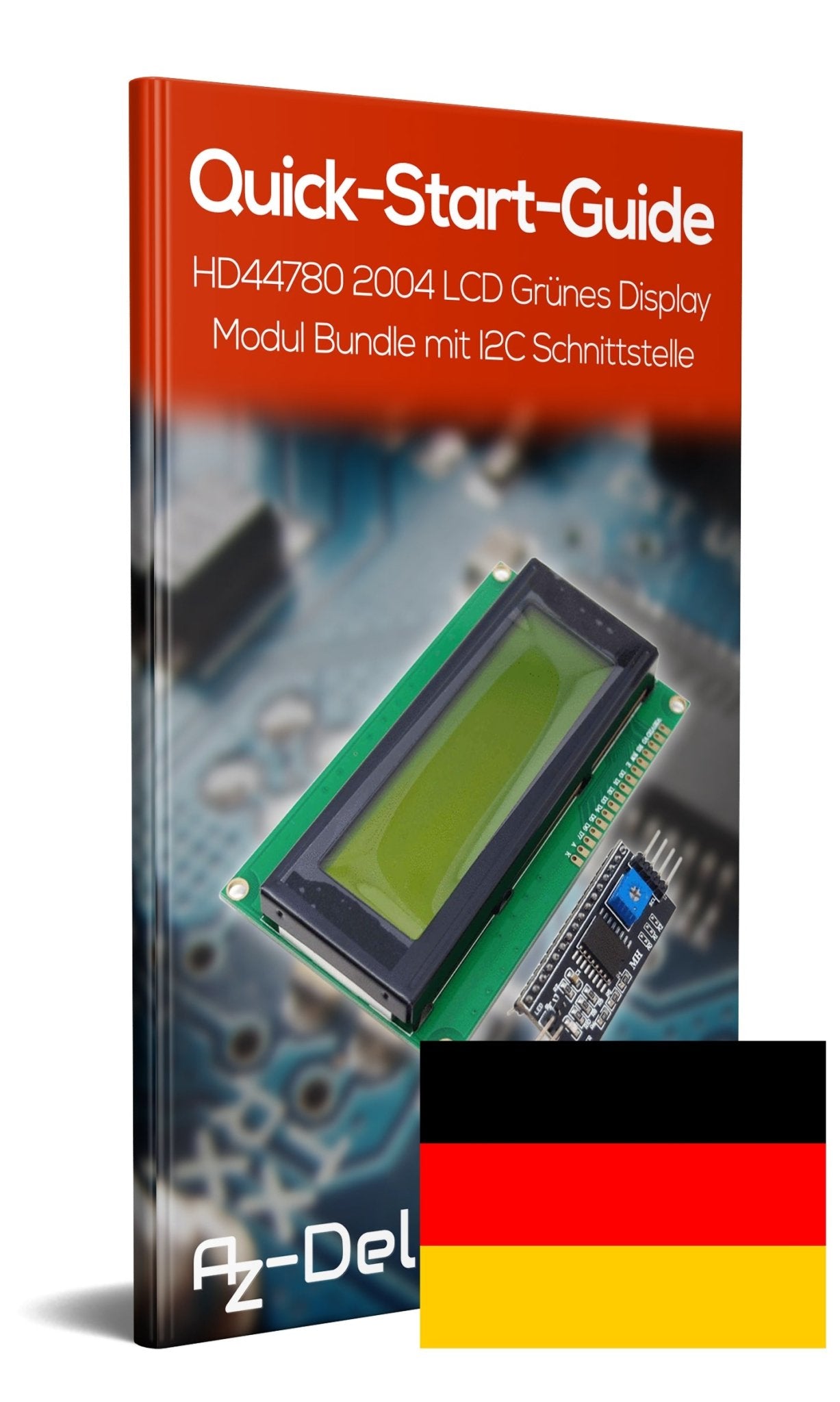 HD44780 2004 LCD Display Bundle 4x20 Zeichen mit I2C Schnittstelle Grün - AZ-Delivery