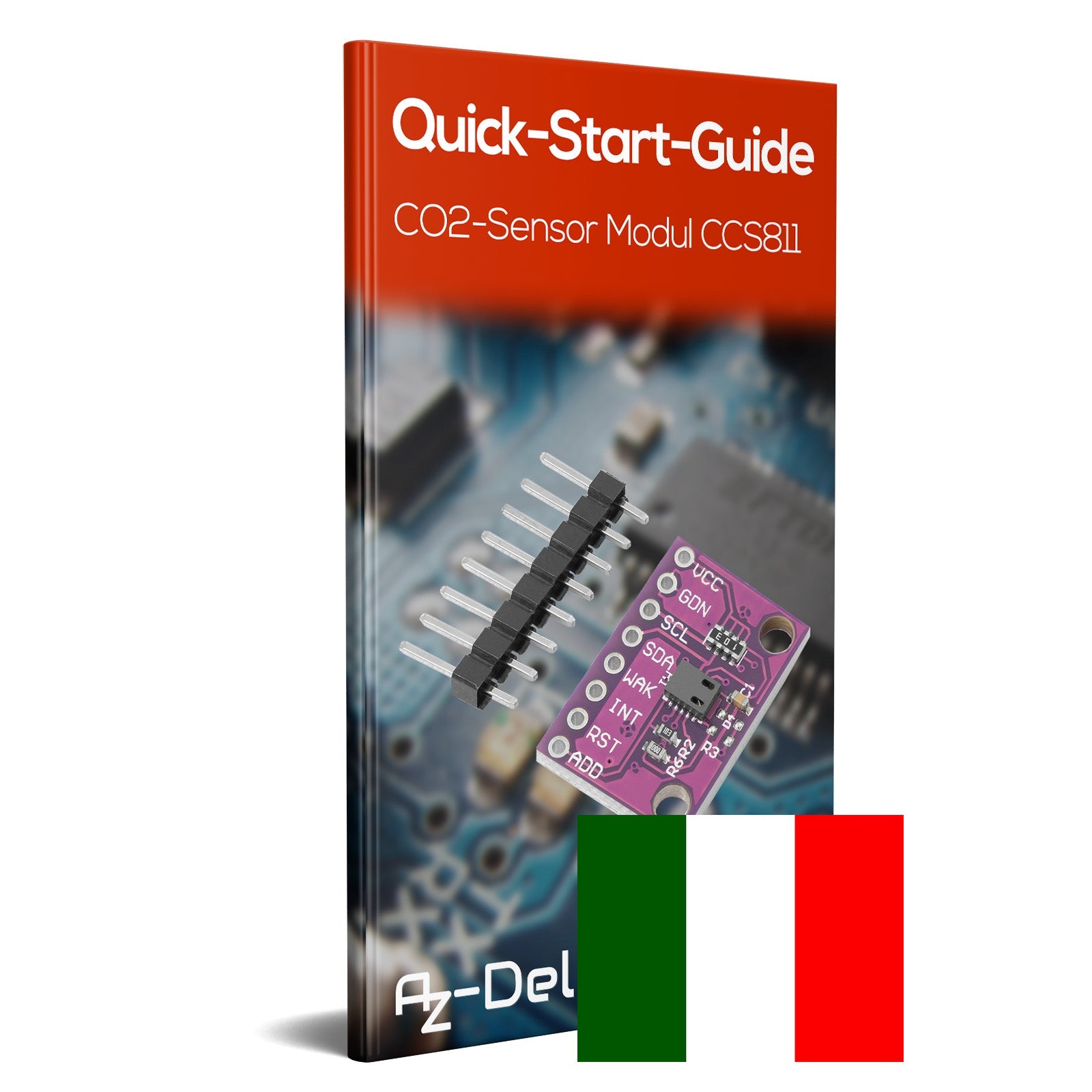 Kohlendioxid-Gassensor Metalloxid CCS811 Sensor mit hochempfindlichem On-Board-Detektionssensormodul für die Luftqualität - AZ-Delivery
