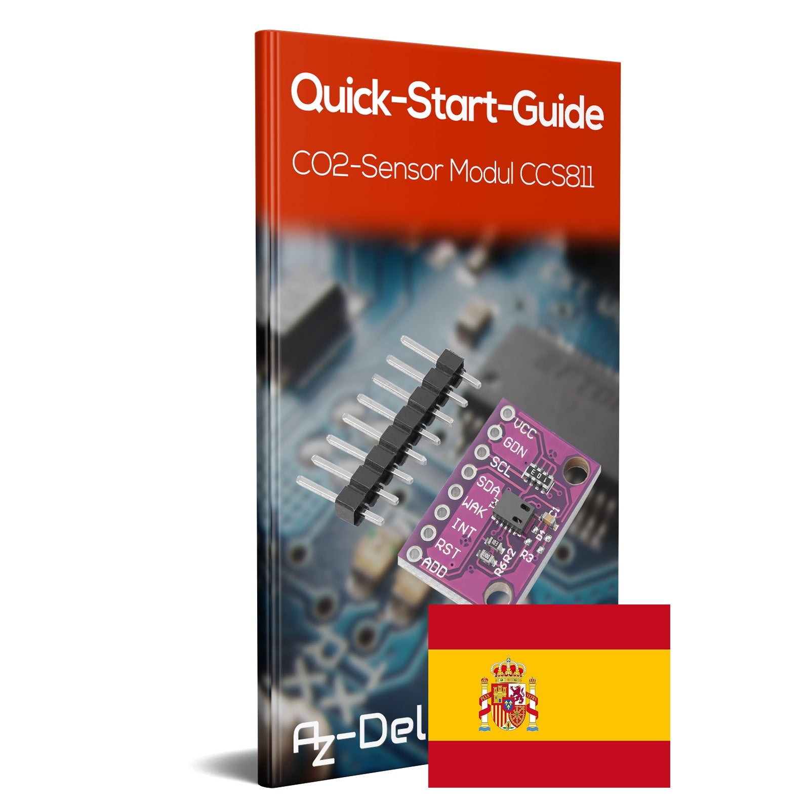 Kohlendioxid-Gassensor Metalloxid CCS811 Sensor mit hochempfindlichem On-Board-Detektionssensormodul für die Luftqualität - AZ-Delivery