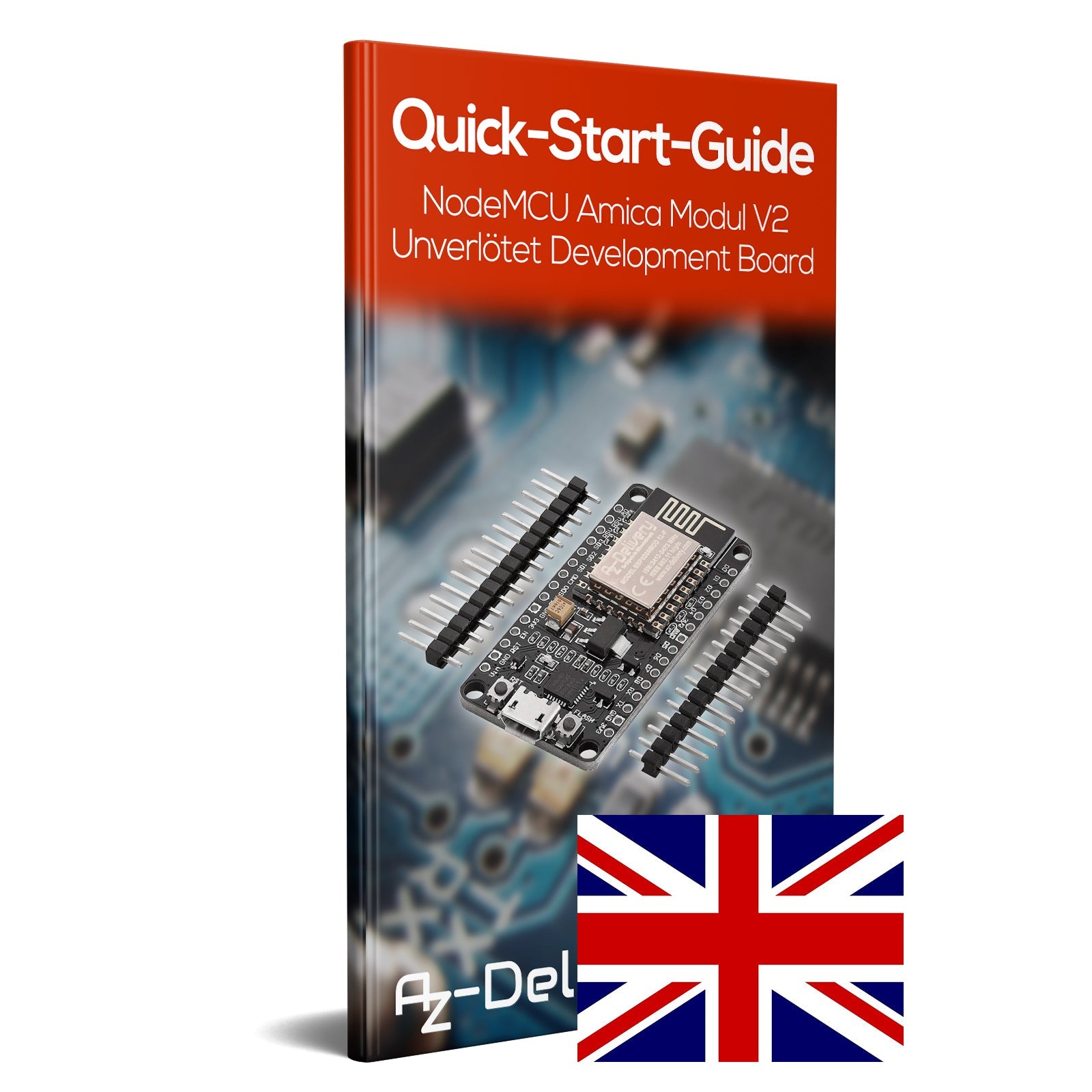 NodeMCU Lua Amica Modul V2 ESP8266 ESP-12F WIFI WLAN unverlötet mit CP2102 - AZ-Delivery