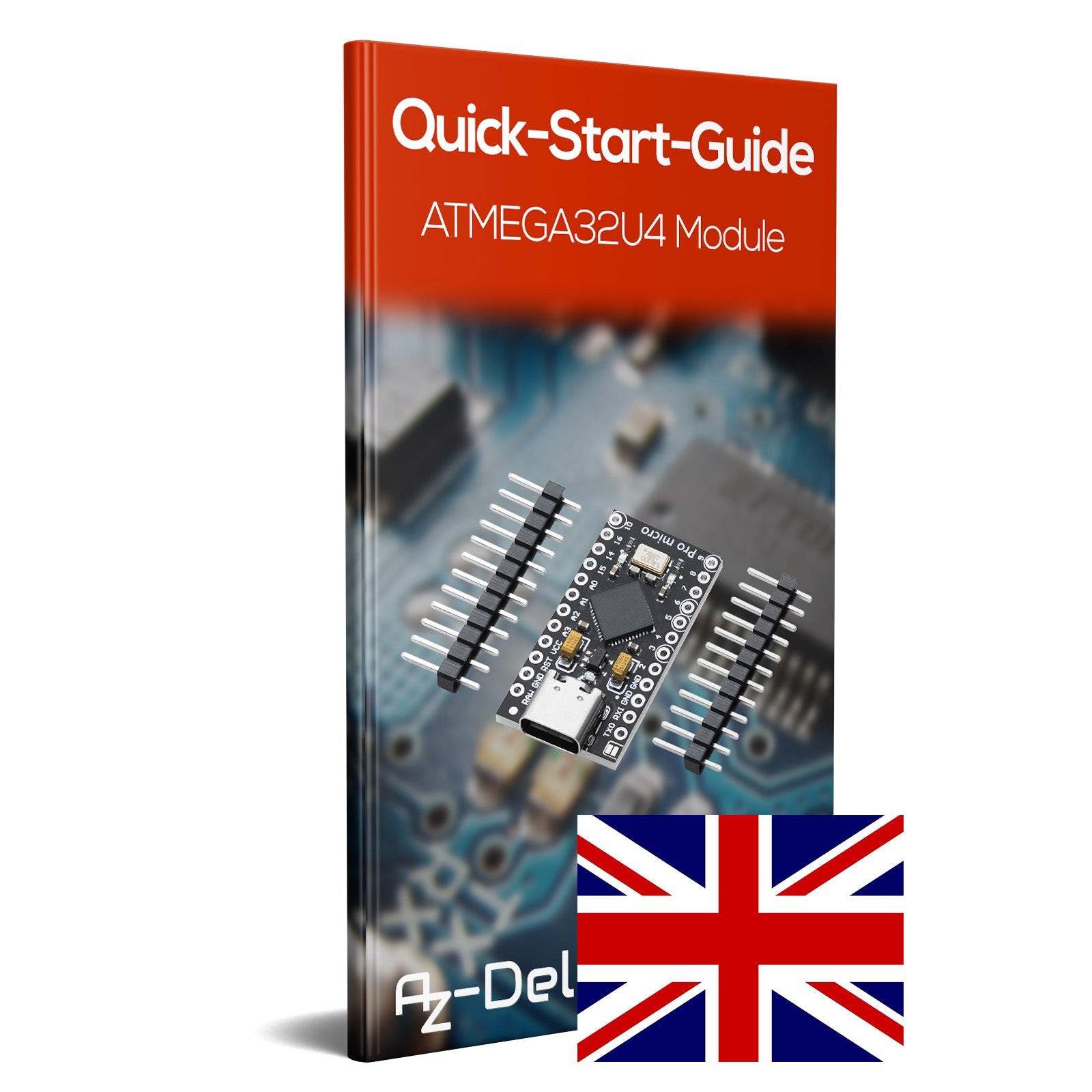 Pro Micro ATMEGA32U4 5V/16MHZ Entwicklungsboard Mikrocontroller Modul mit Bootloader IDE Entwicklungsboard mit 2 Row Pin Header USB C - AZ-Delivery