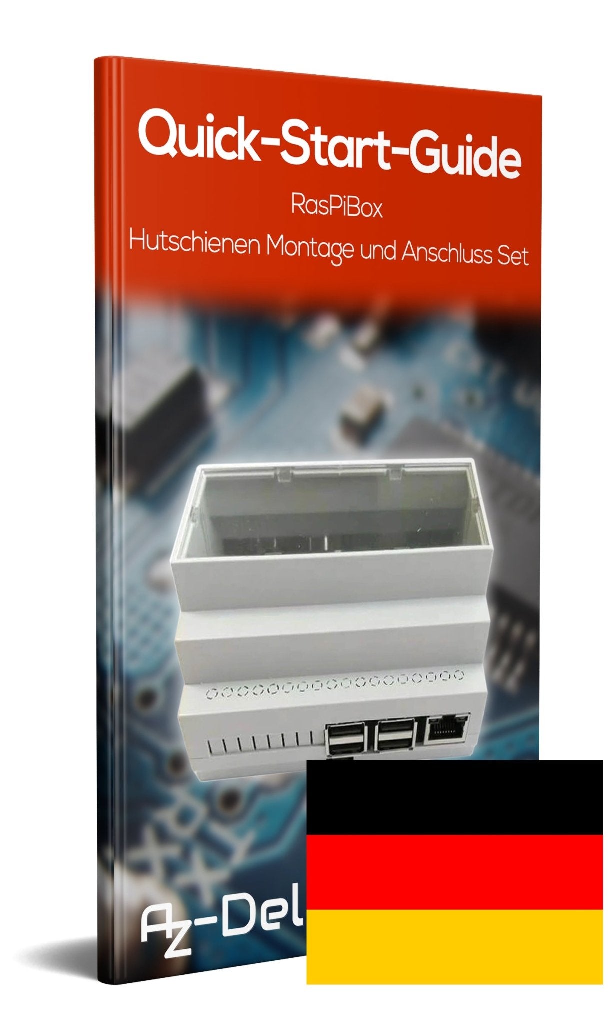 RasPiBox - Hutschienen Montage- und Anschluss Set - AZ-Delivery