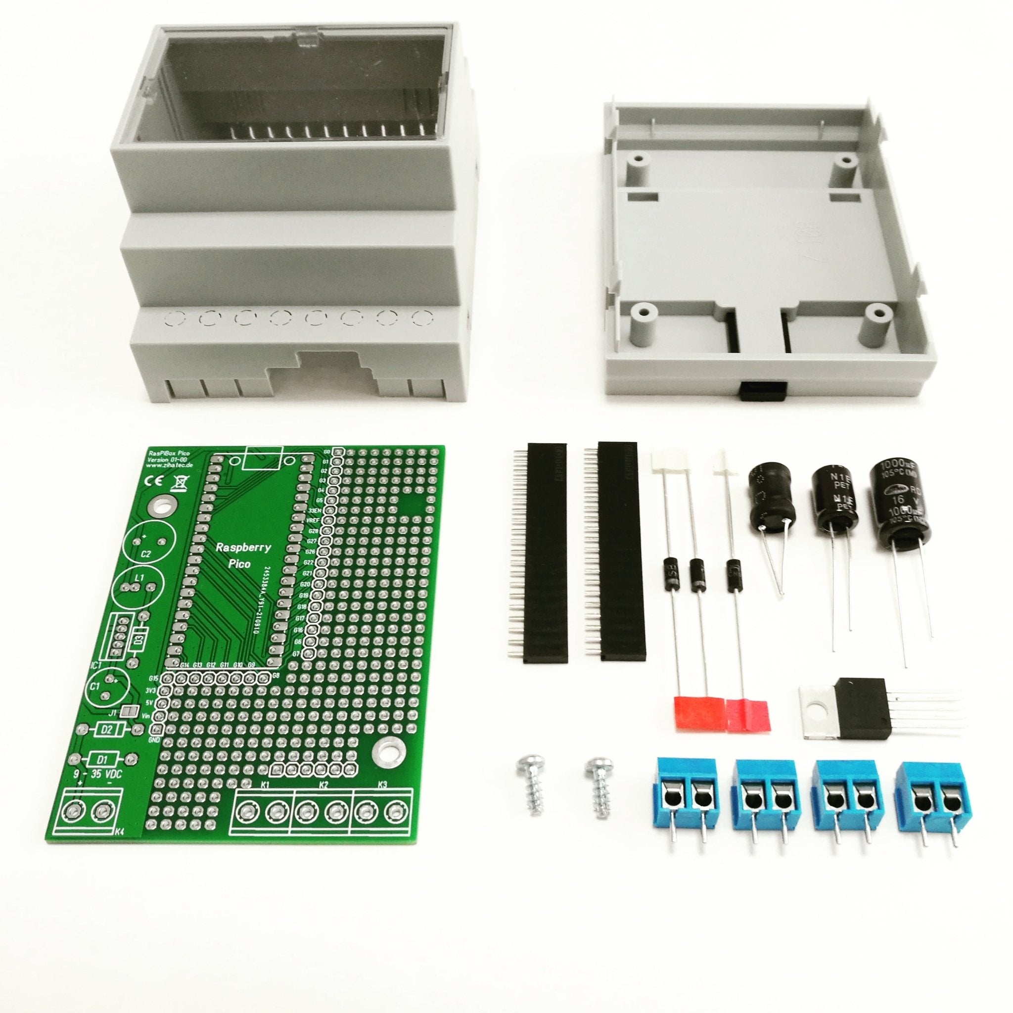RasPiBox Pico - Hutschienen Montage- und Anschluss Set - AZ-Delivery