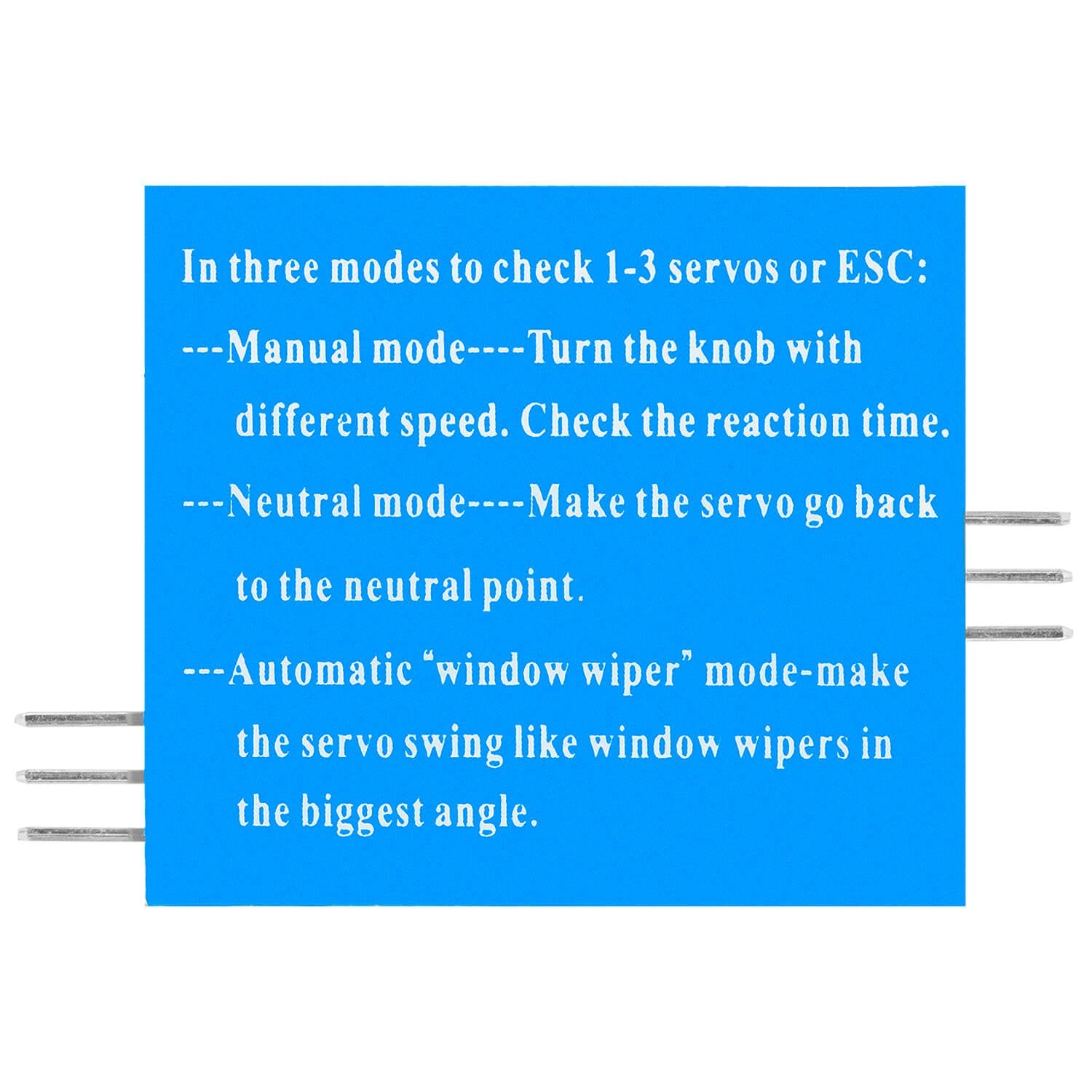 Servo Tester CCPM Servo Consistency Master 3CH 4.8-6V - AZ-Delivery