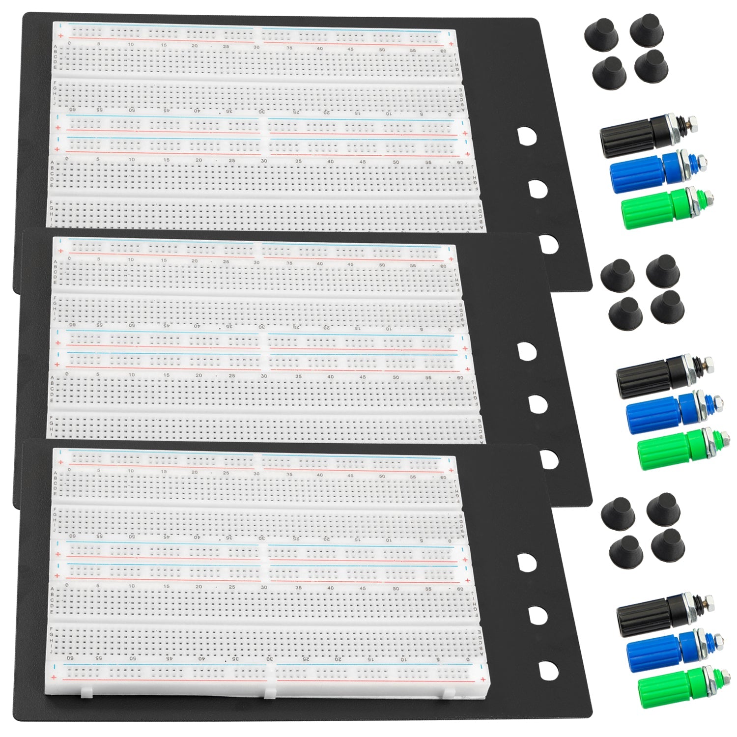 SYB-1660 Lötfreies Breadboard Protoboard | Breadboard-Kit | Tie-Point 1660 ZY-204 | 4 Strombahnen - AZ-Delivery
