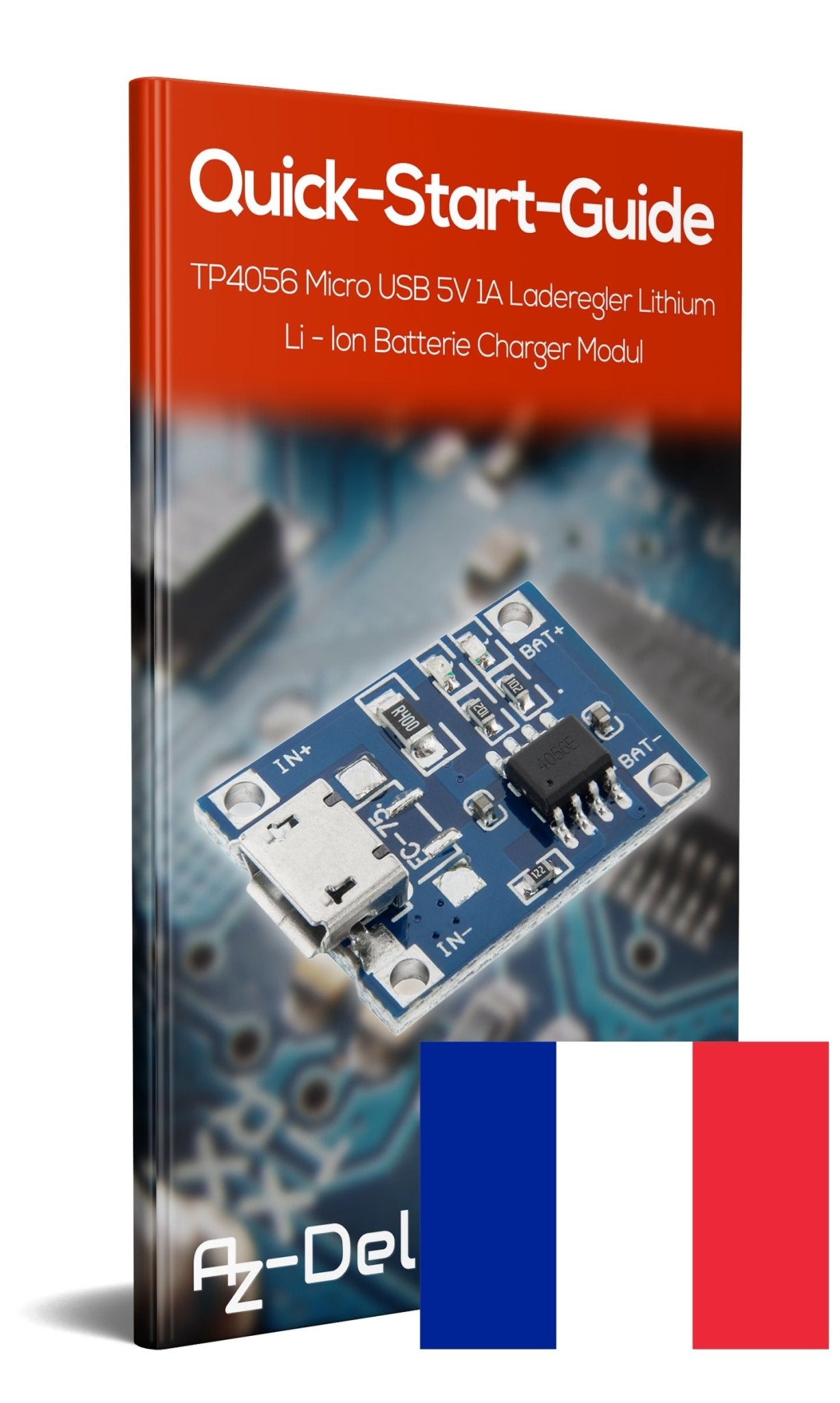 TP4056 Micro USB 5V 1A Laderegler Lithium Li - Ion Batterie Charger Modul - AZ-Delivery