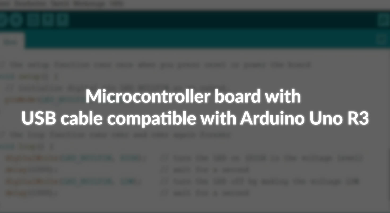 Microcontroller board with USB cable compatible with Arduino Uno R3 - AZ-Delivery