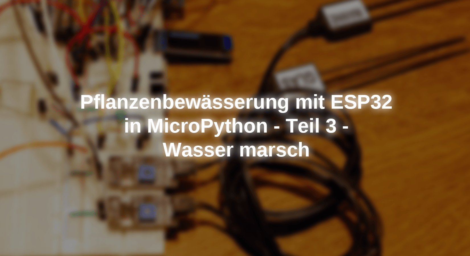 Pflanzenbewässerung mit ESP32 in MicroPython - Teil 3 - Wasser marsch - AZ-Delivery