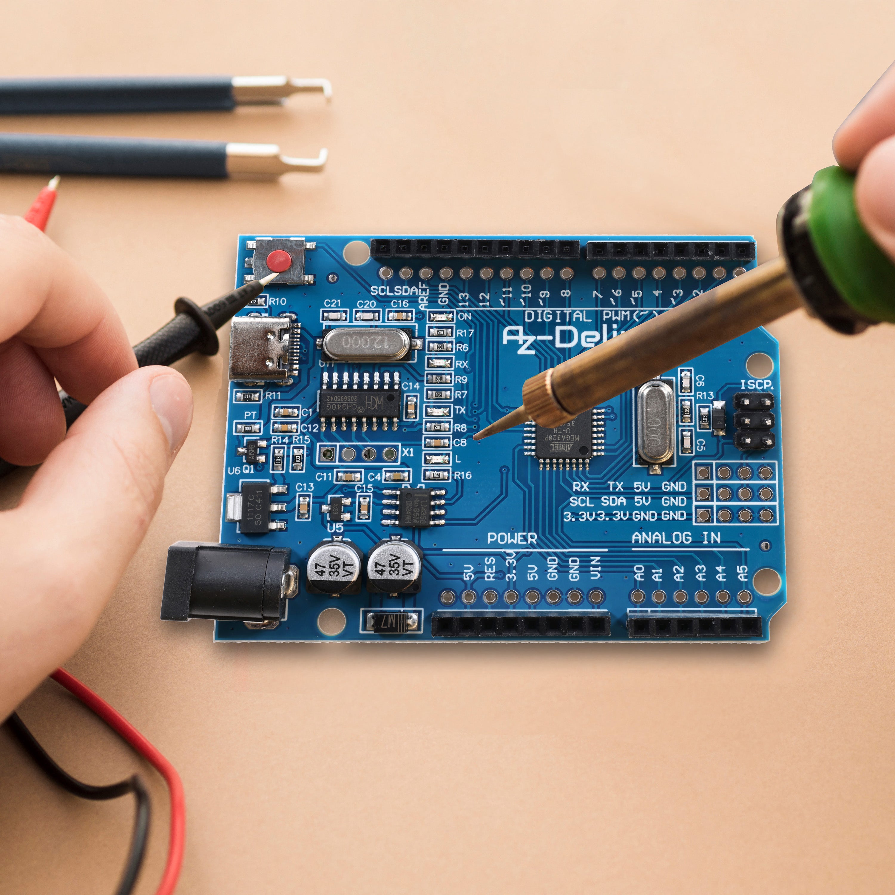 Carte de microcontrôleur AZ-ATmega328 avec port USB-C