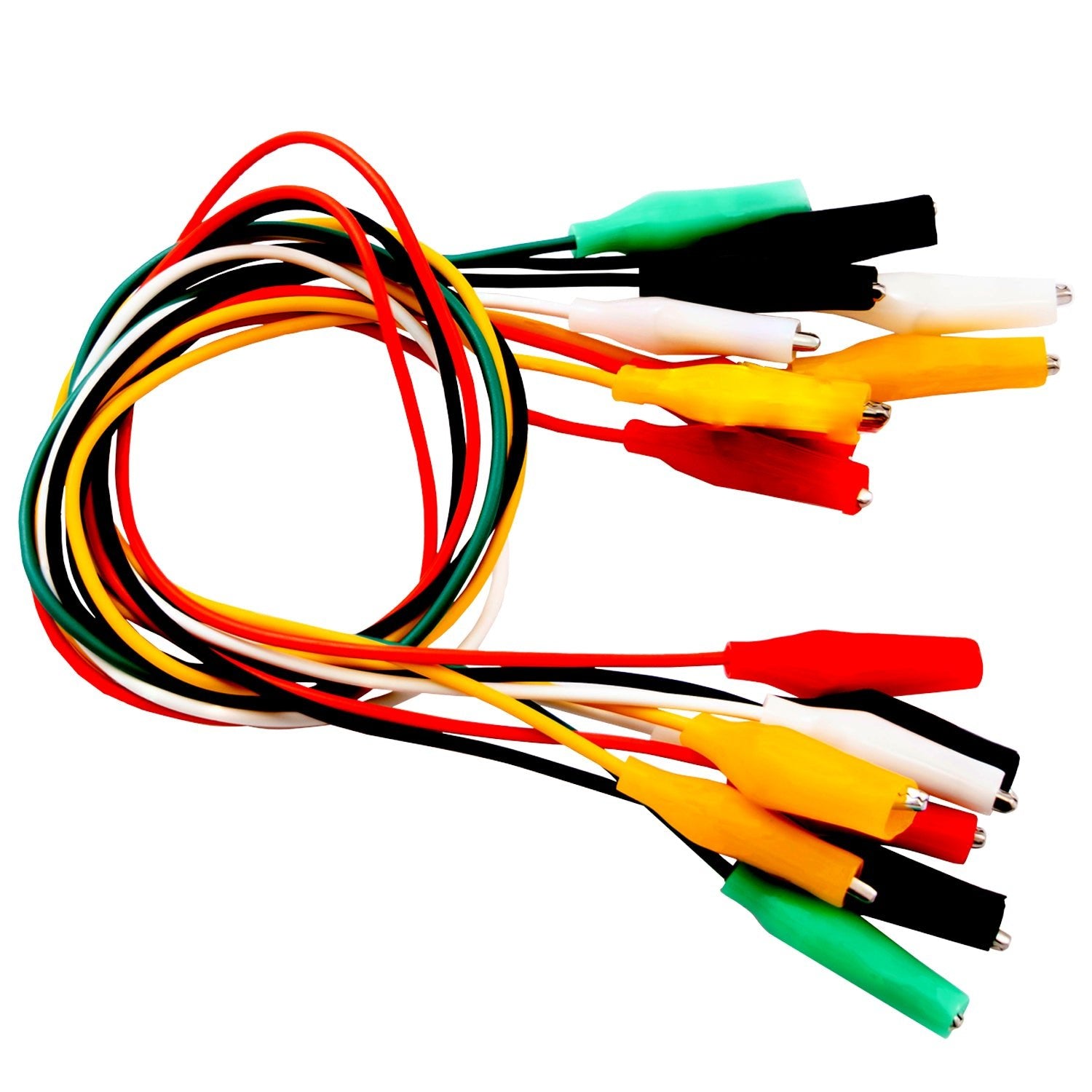 30er Set Krokodilklemmen: Elektro Klemmen für Arduino Kit, Breadboard & Multimeter, 12V, Ideal für Experimente (50cm) - AZ - Delivery