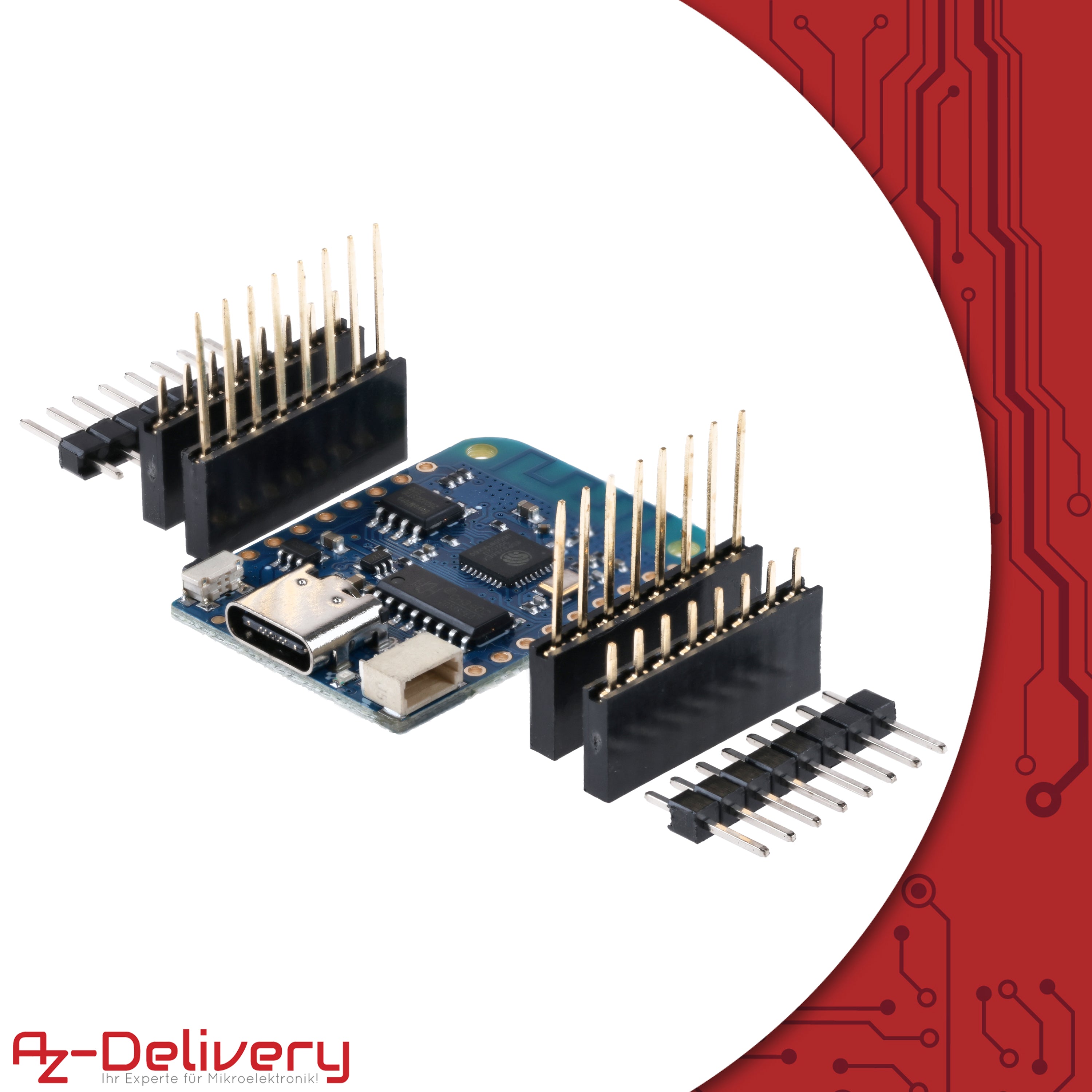 D1 Mini V4 NodeMCU ESP8266EX Modulo WLAN con connessione USB-C compatibile con Arduino