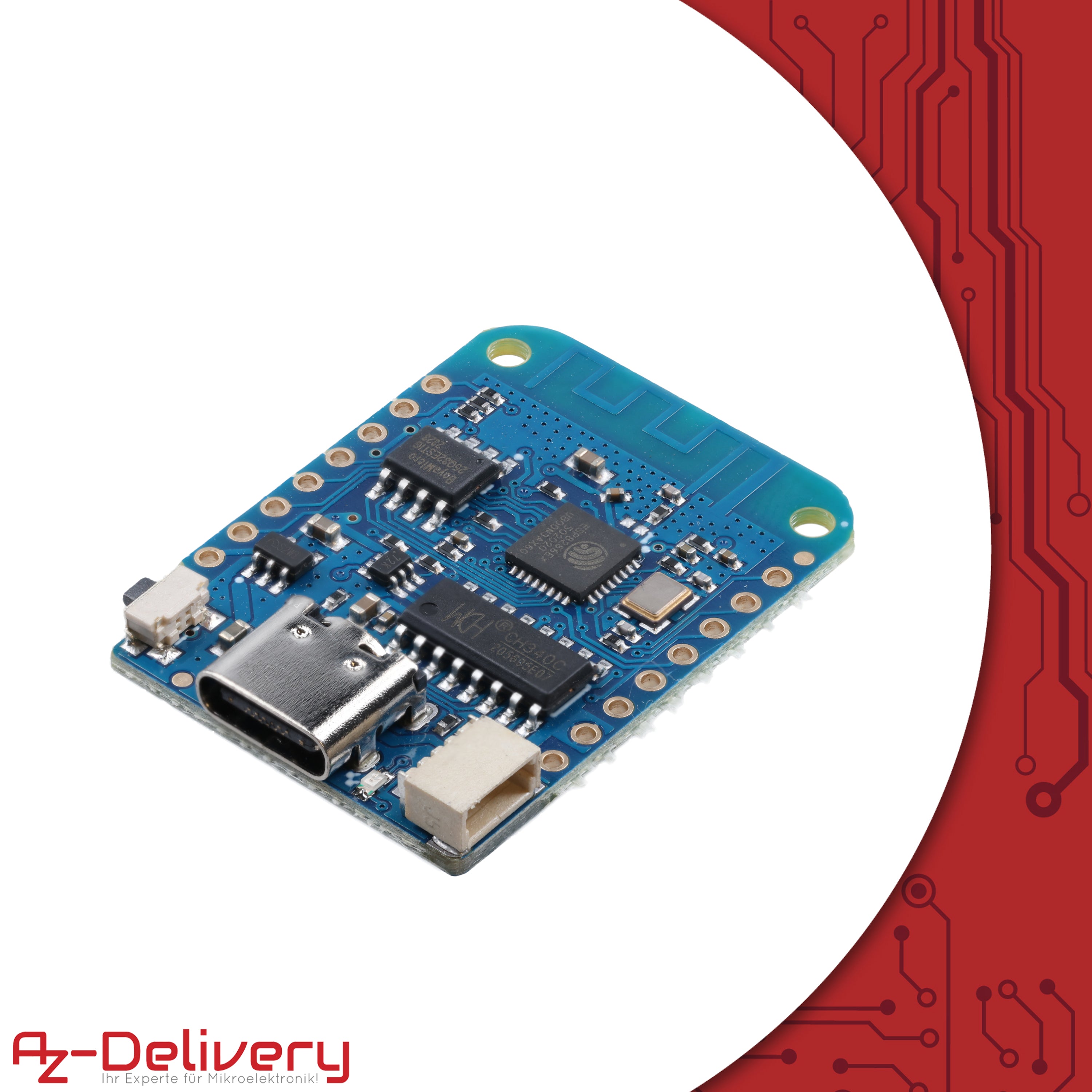 D1 Mini V4 NodeMCU ESP8266EX WLAN module with USB-C connection compatible with Arduino